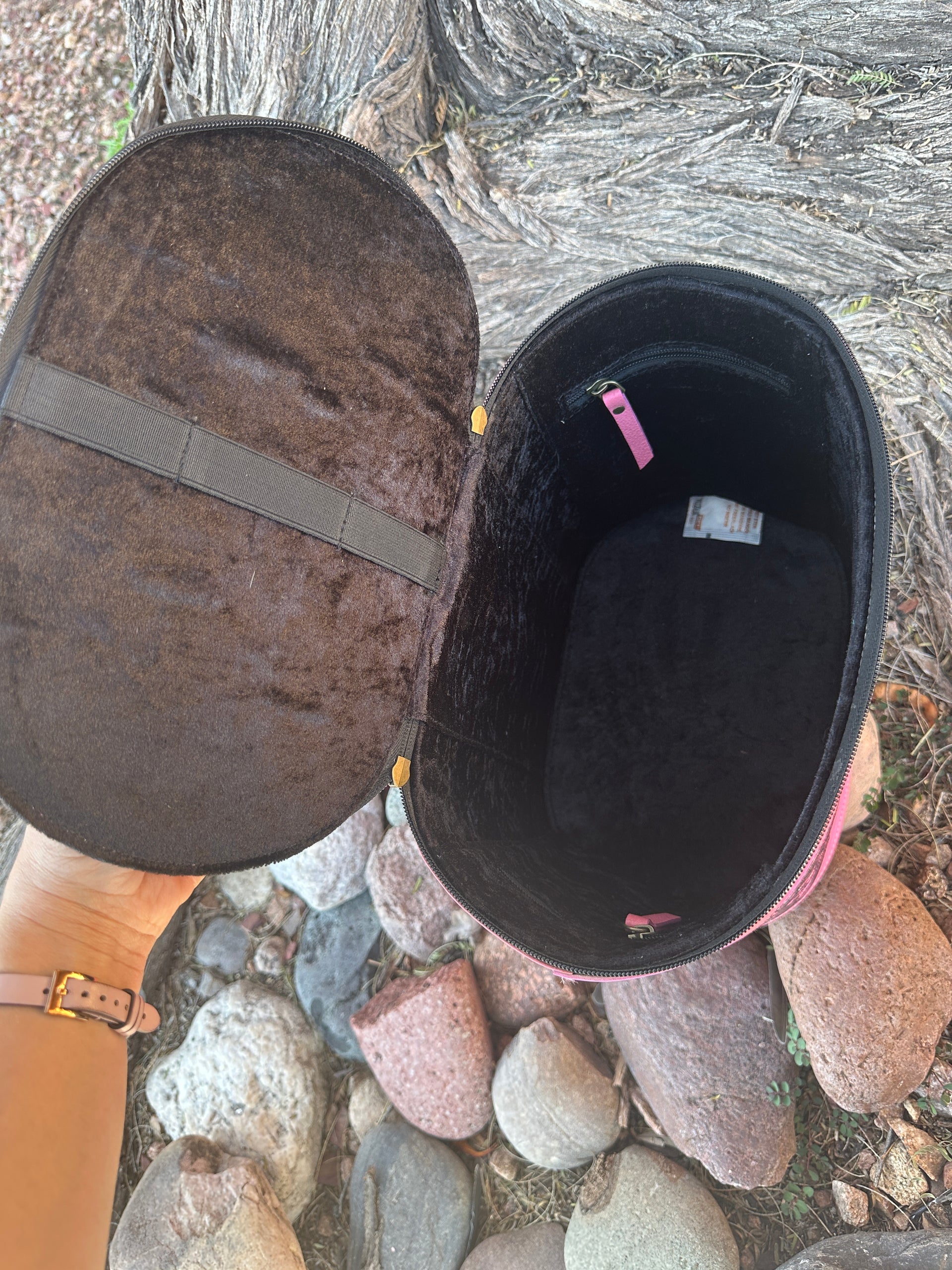 Genuine Cowhide & Tooled Leather Make up Bag