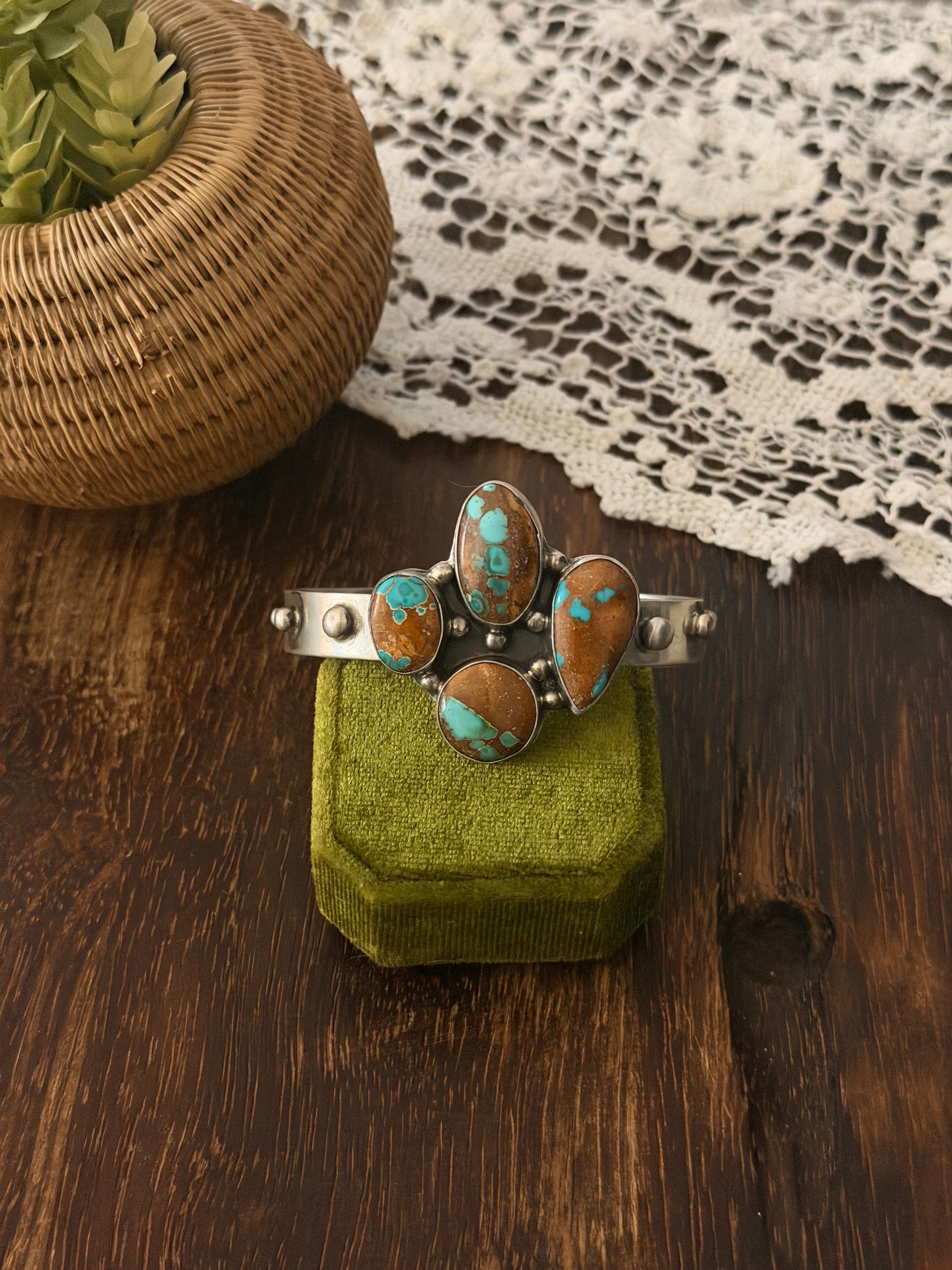 Kobe Martinez Royston Turquoise & Sterling Silver Cuff Bracelet