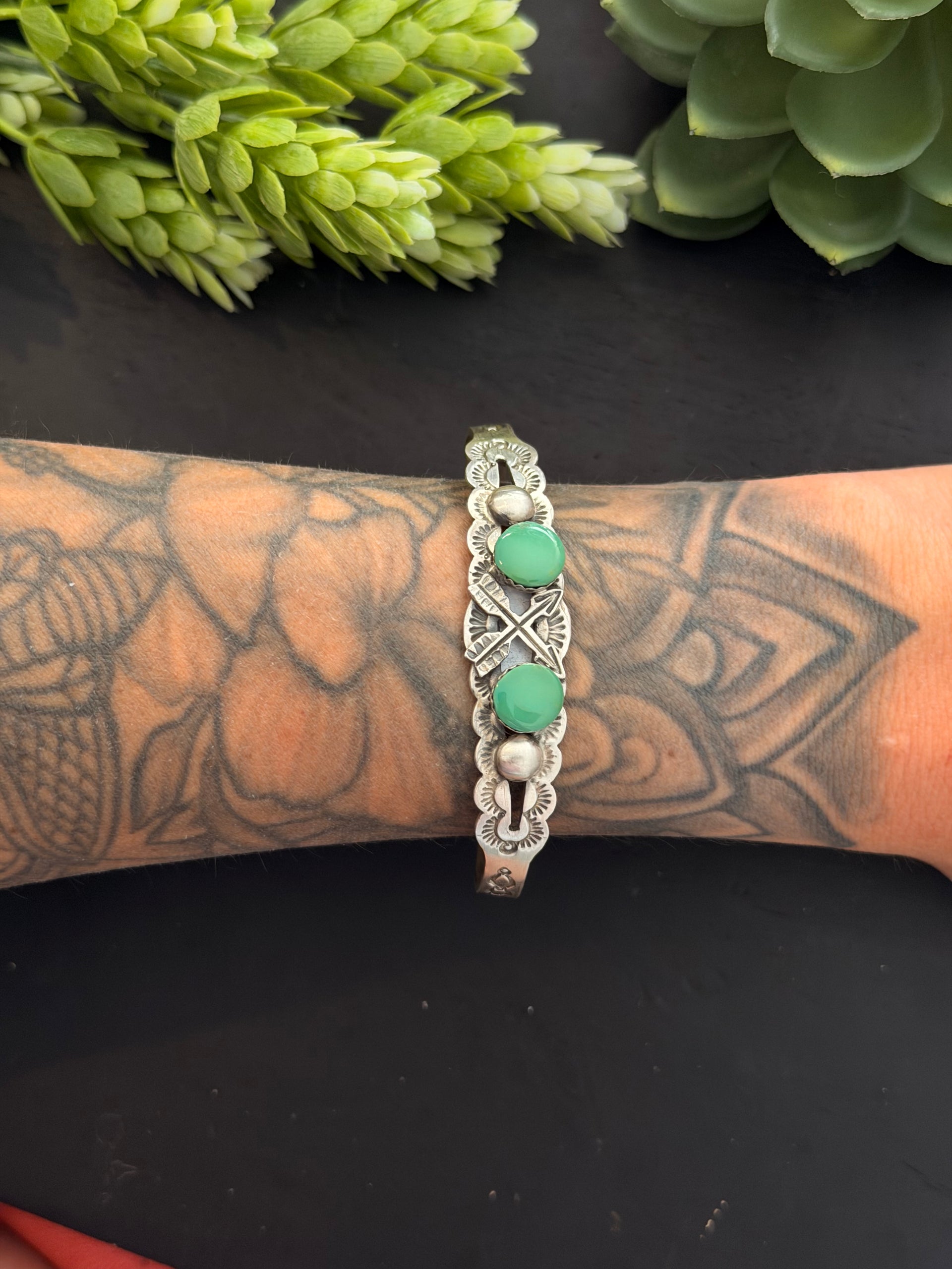 Lorenzo James Turquoise & Sterling Silver Cuff Bracelet