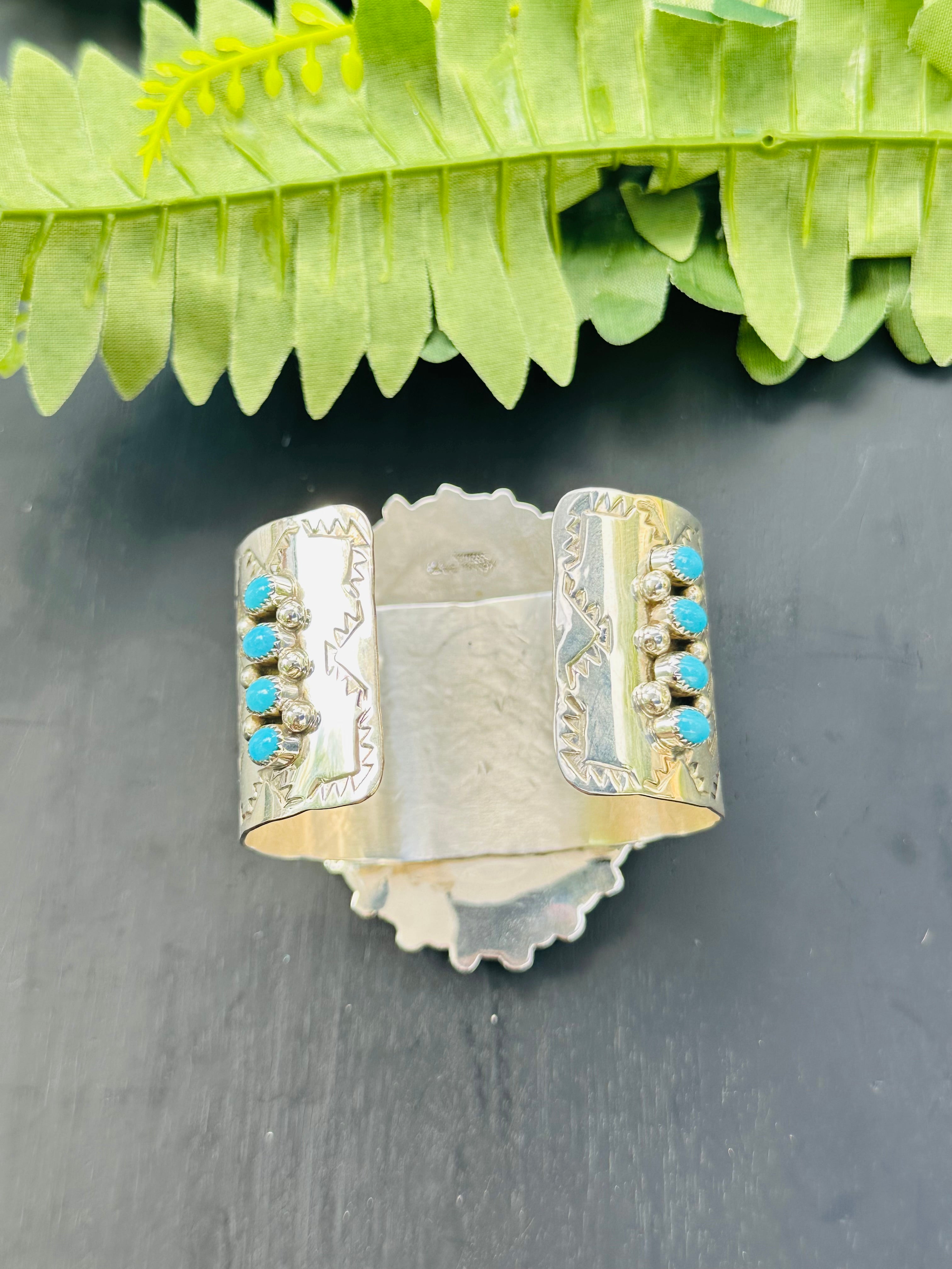 Darlene Begay Multi Stone & Sterling Silver Cuff Bracelet