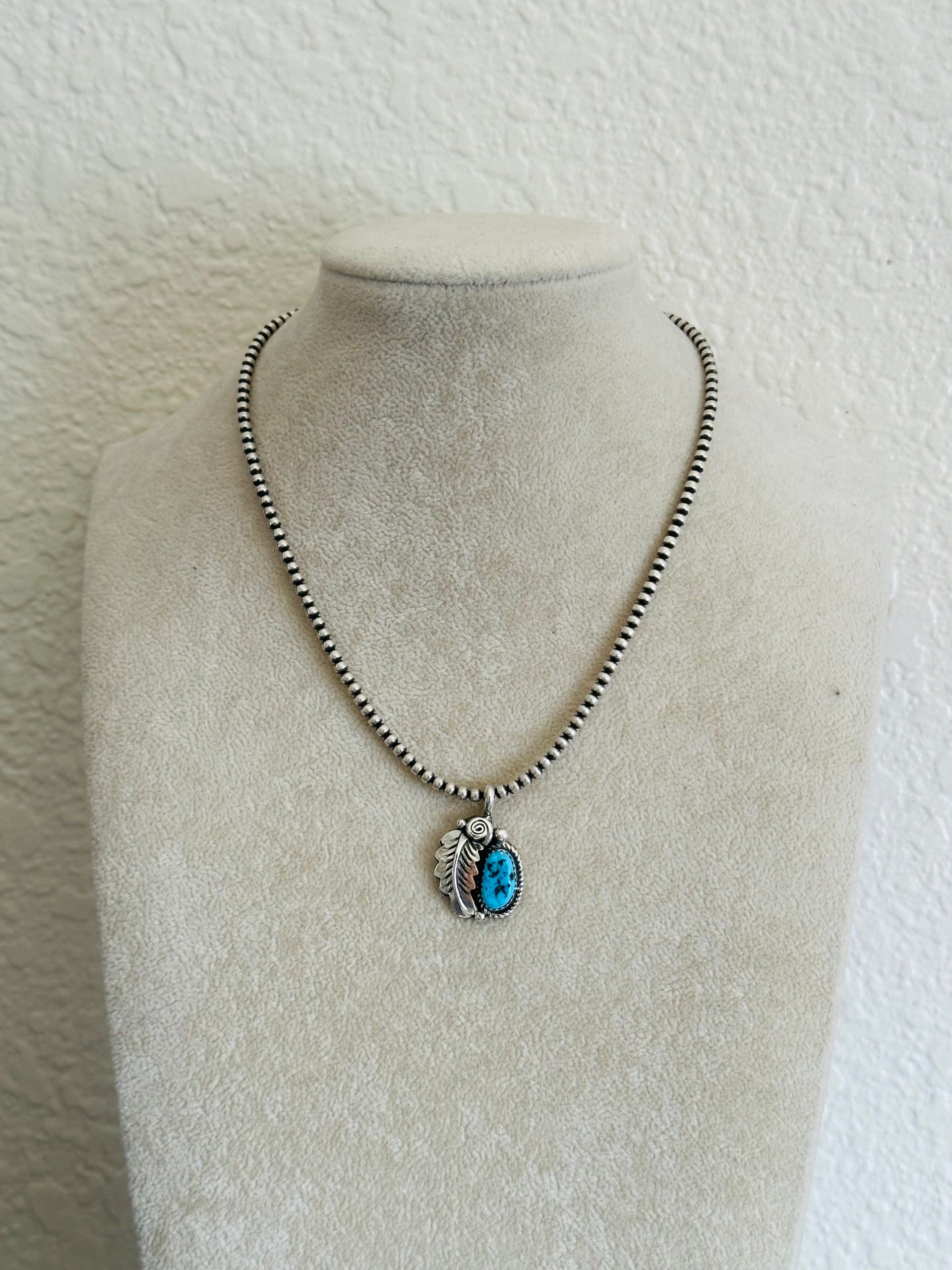 Julia Etsitty Kingman Turquoise & Sterling Silver Pendants