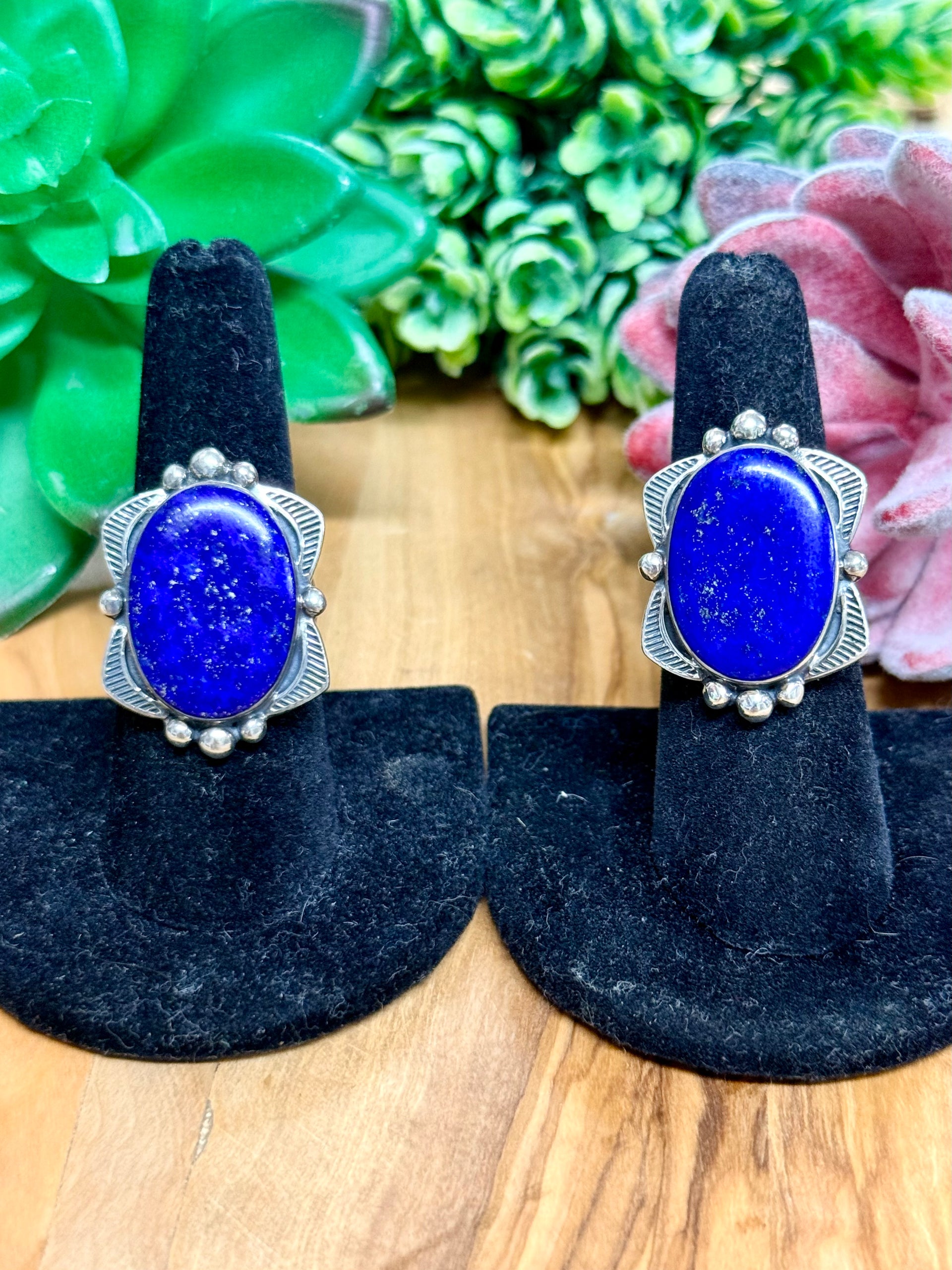 Southwest Handmade Lapis & Sterling Silver Ring