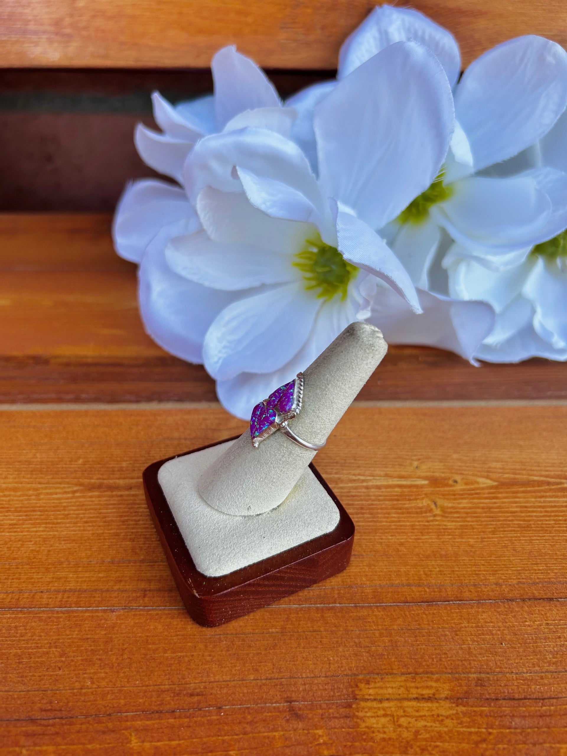 Navajo Made Opal & Sterling Silver Ring