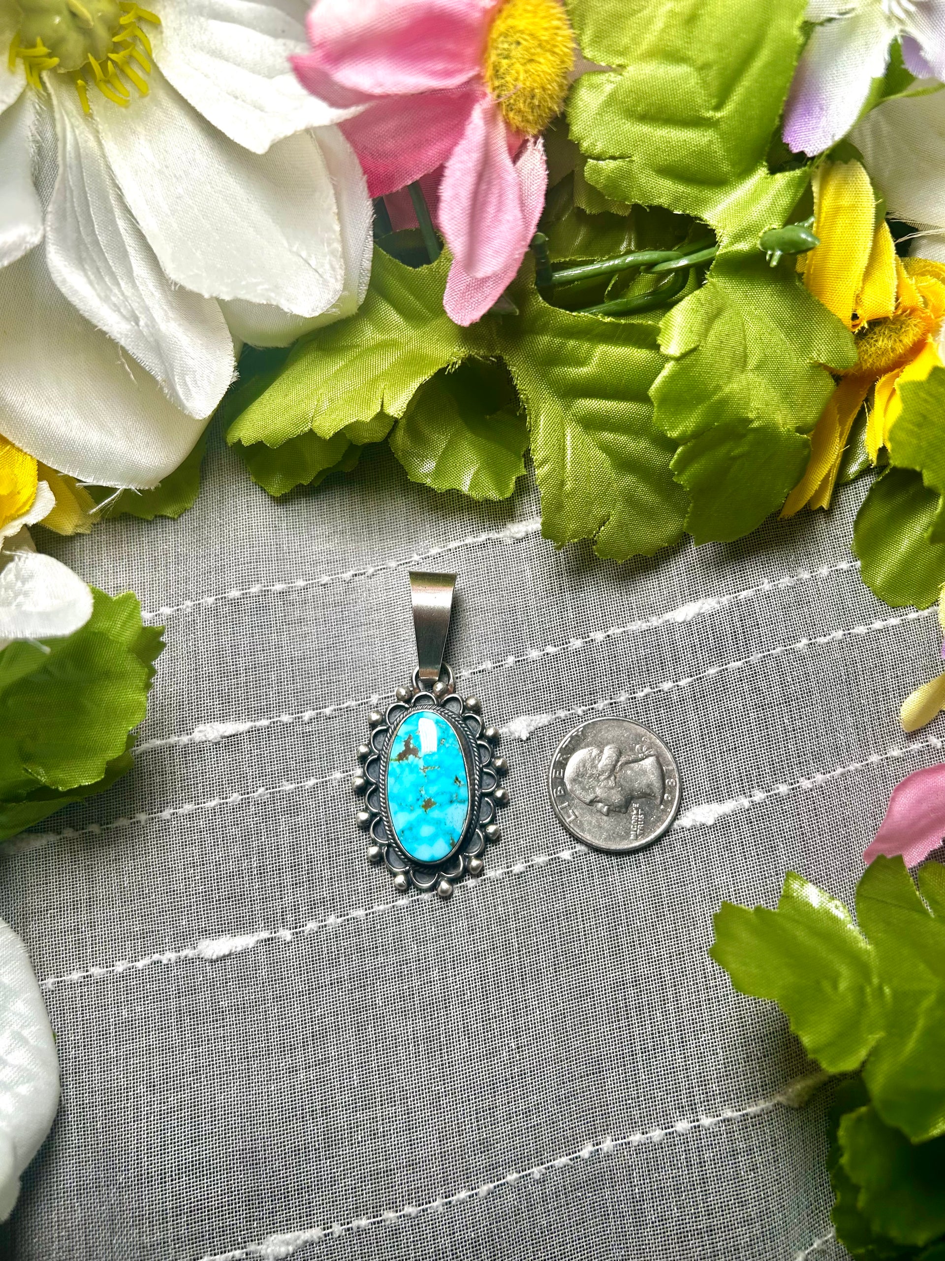 Jameson Garcia Kingman Turquoise & Sterling Silver Pendant