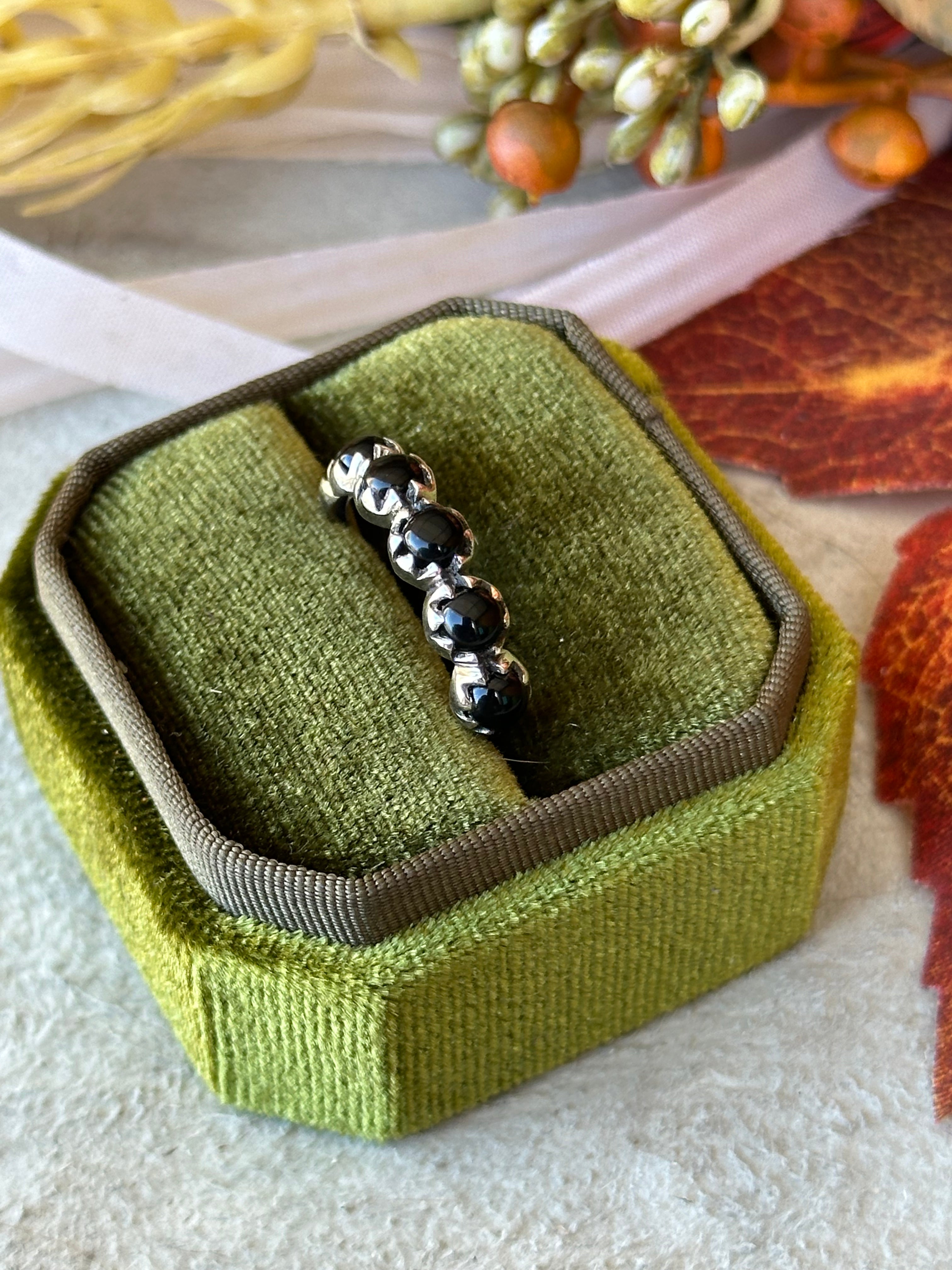 Southwest Handmade Onyx & Sterling Silver Ring