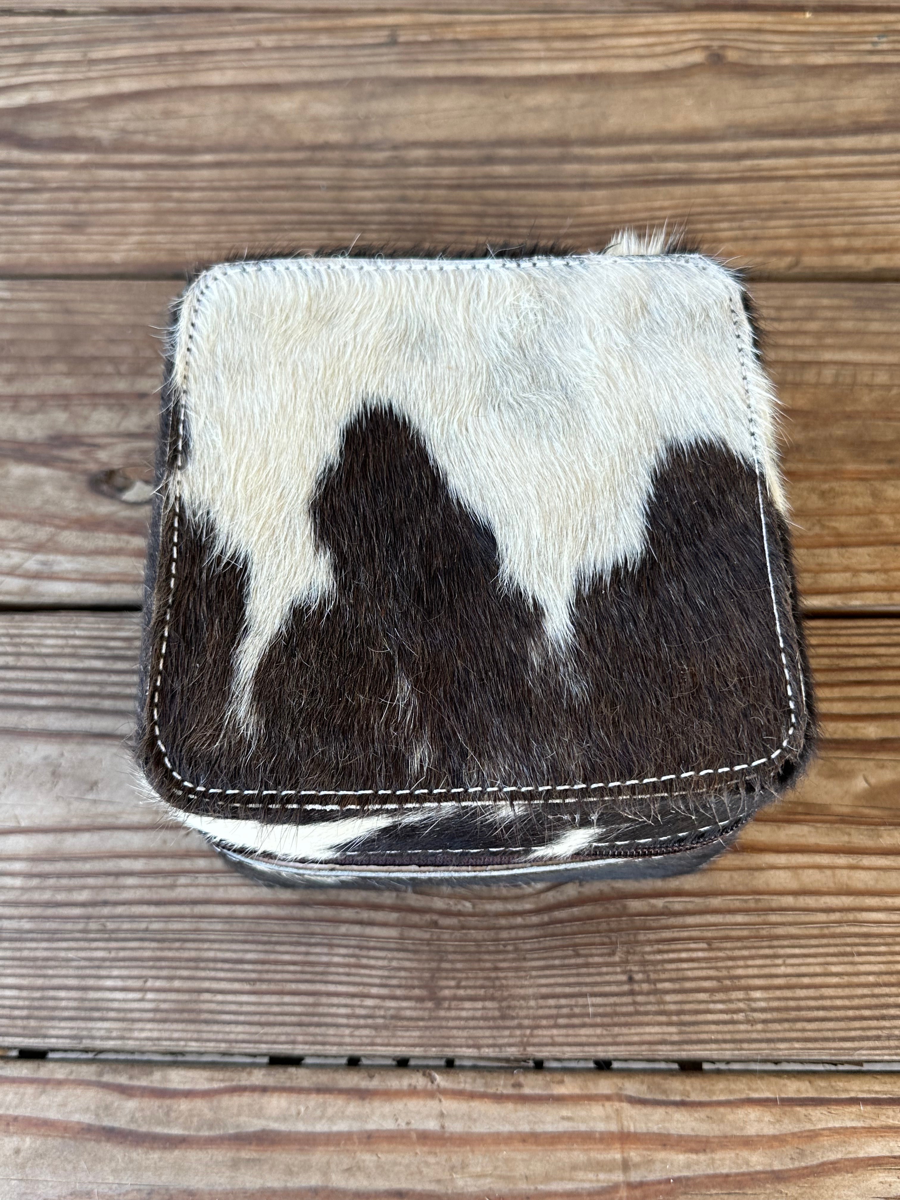 Genuine Leather Cowhide Jewelry Box