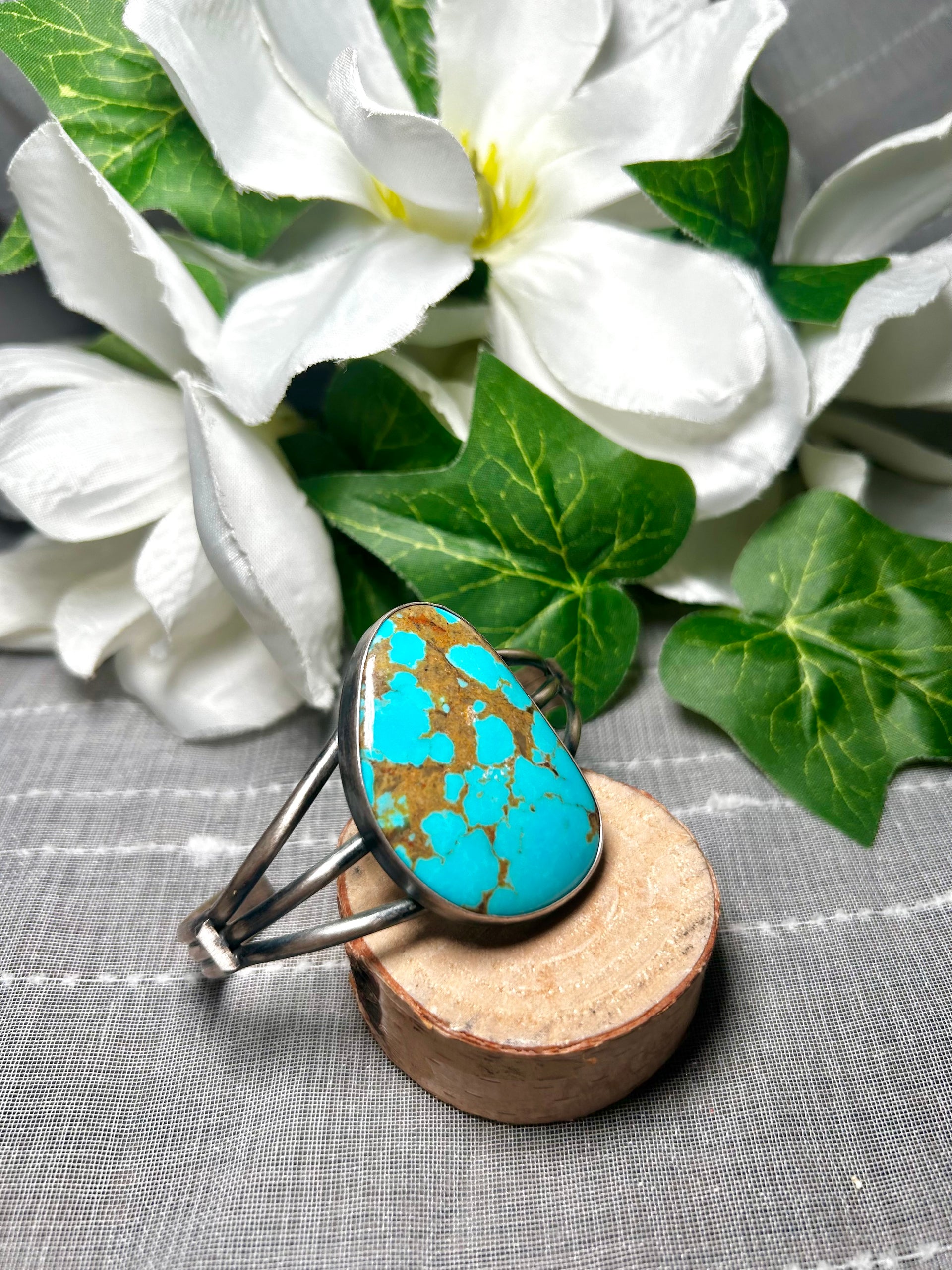 Dave Skeets Kingman Turquoise & Sterling Silver Cuff Bracelet