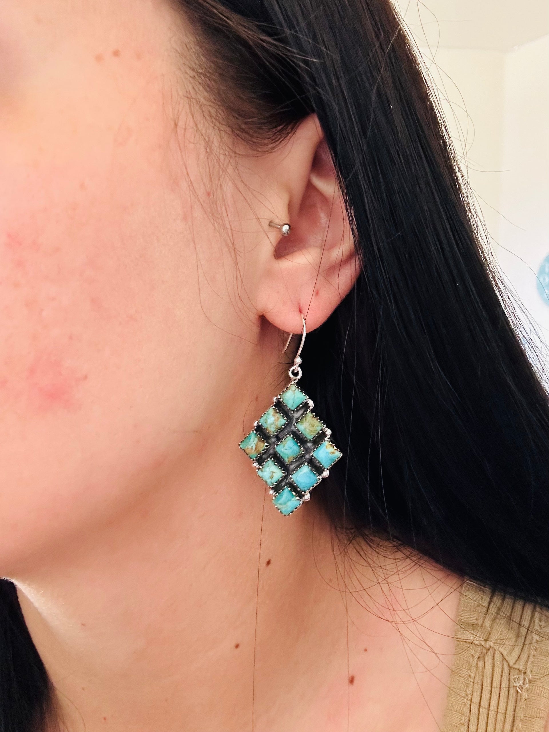 TTD “The Teagan” Kingman Turquoise & Sterling Silver Earrings
