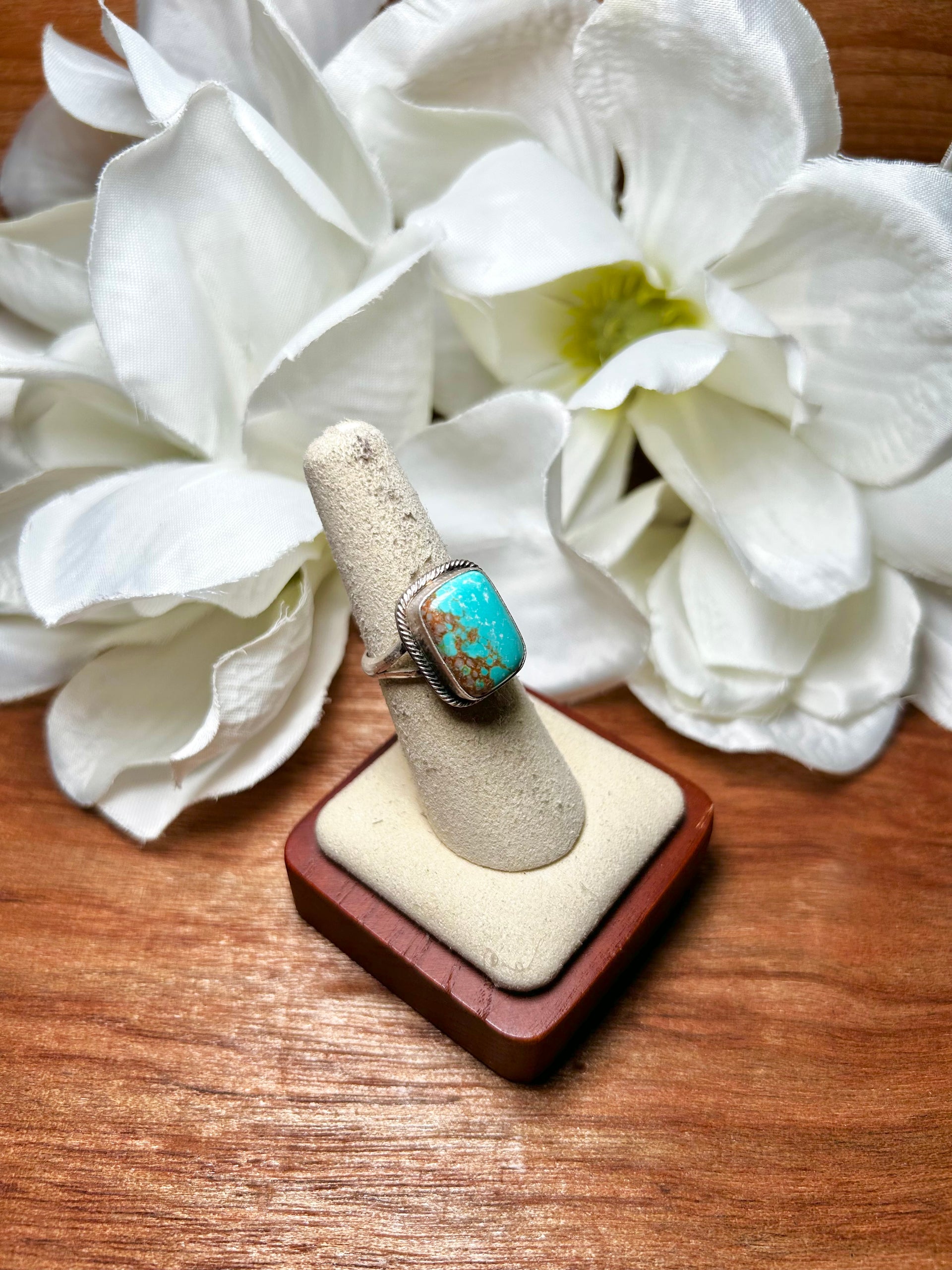 Eli Skeets Royston & Sterling Silver Cluster Adjustable Ring