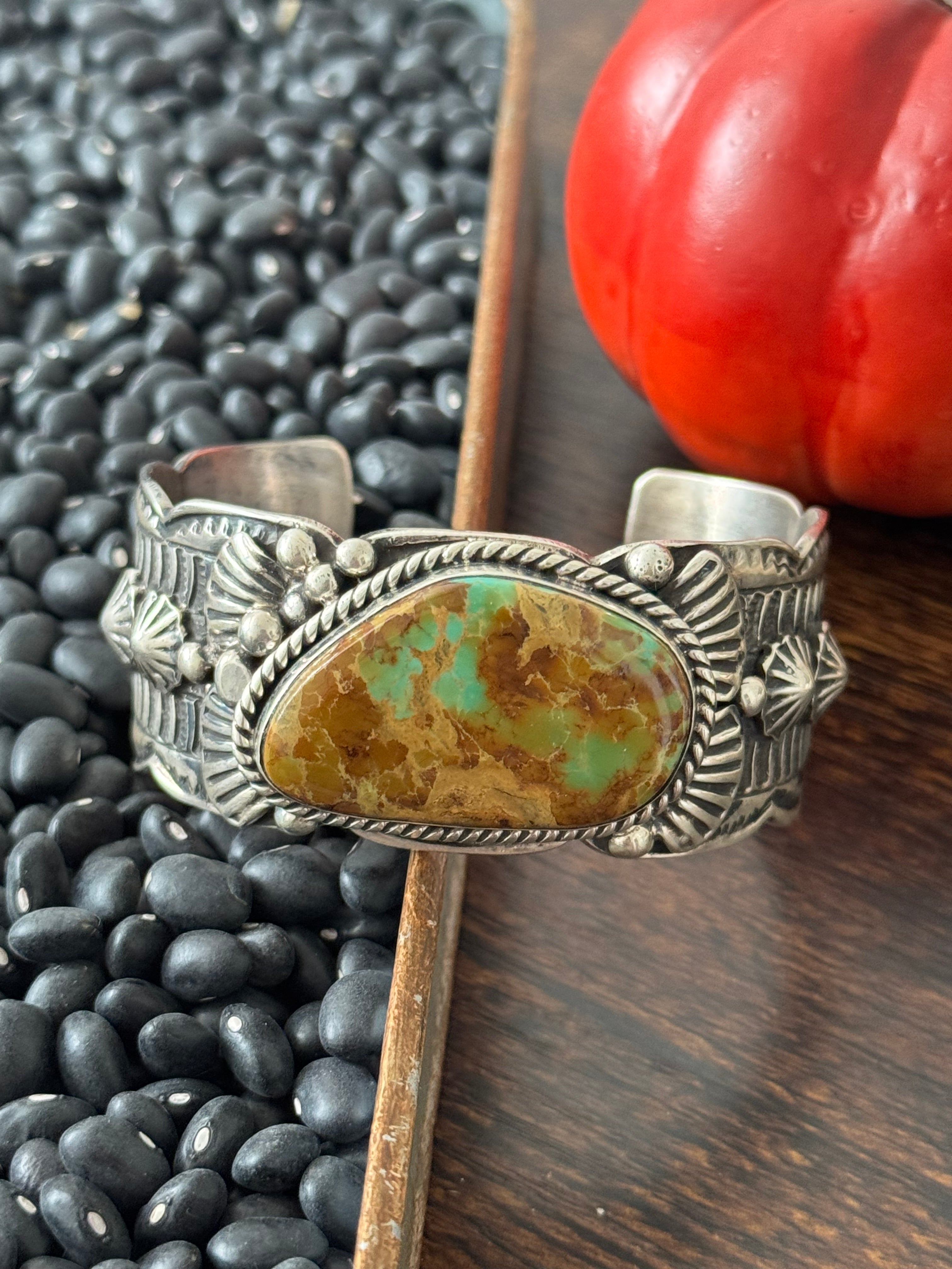 Tillie John Royston Turquoise and Sterling Silver Cuff Bracelet