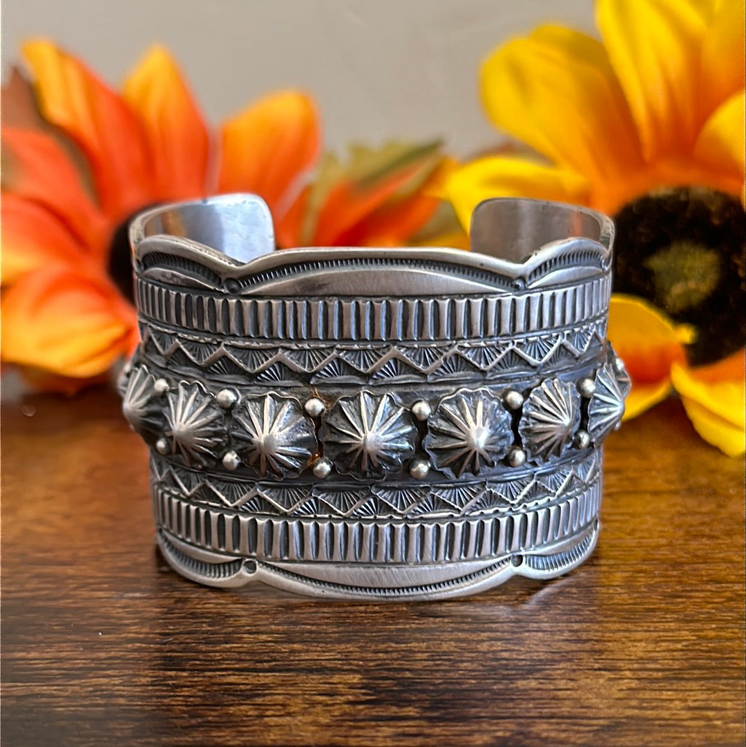 Navajo Made Sterling Silver Cuff Bracelet