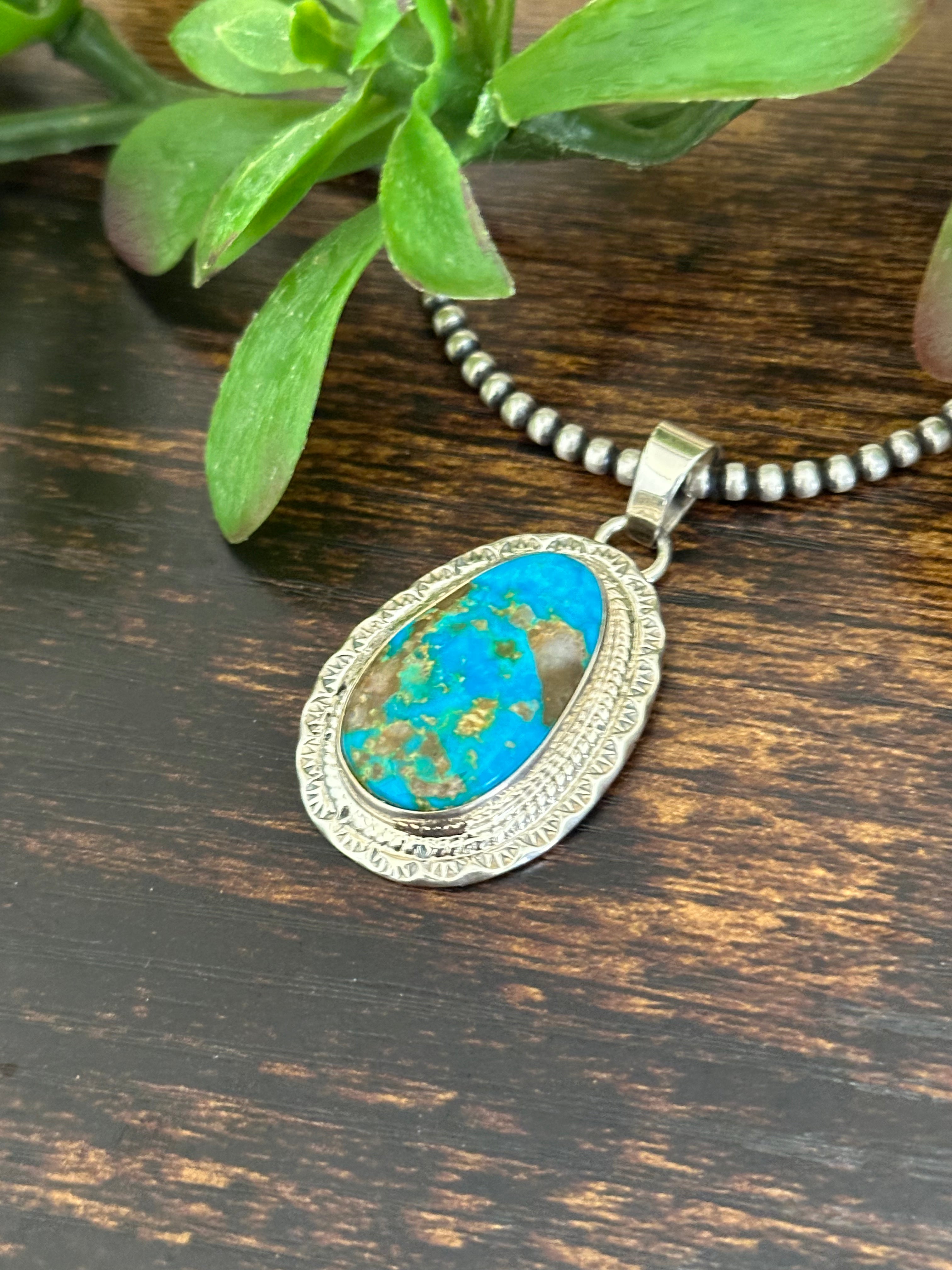 Thomas Francisco Sonoran Mountain Turquoise & Sterling Silver Pendant