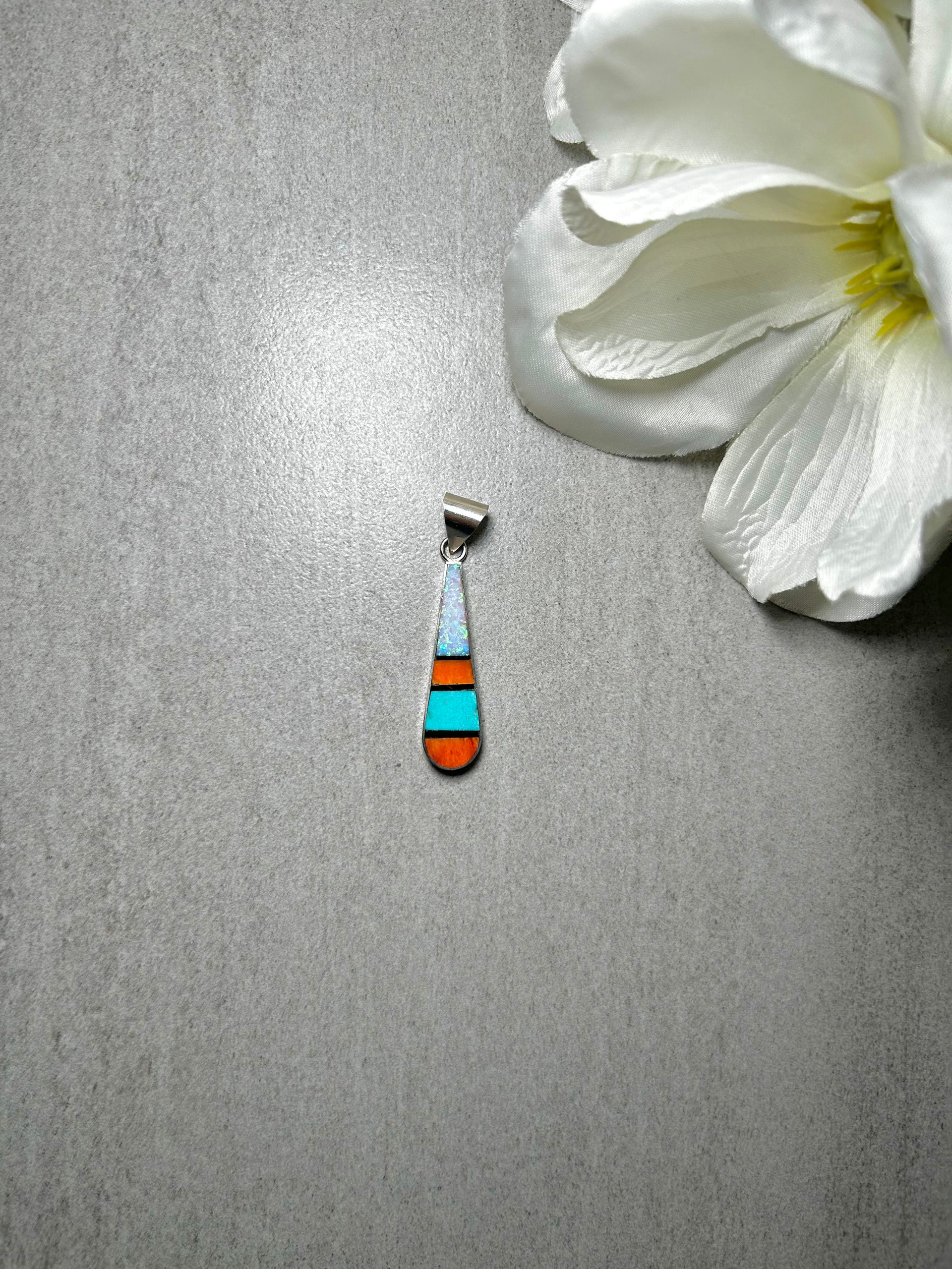 Harold Smith Multi Stone & Sterling Silver Pendant