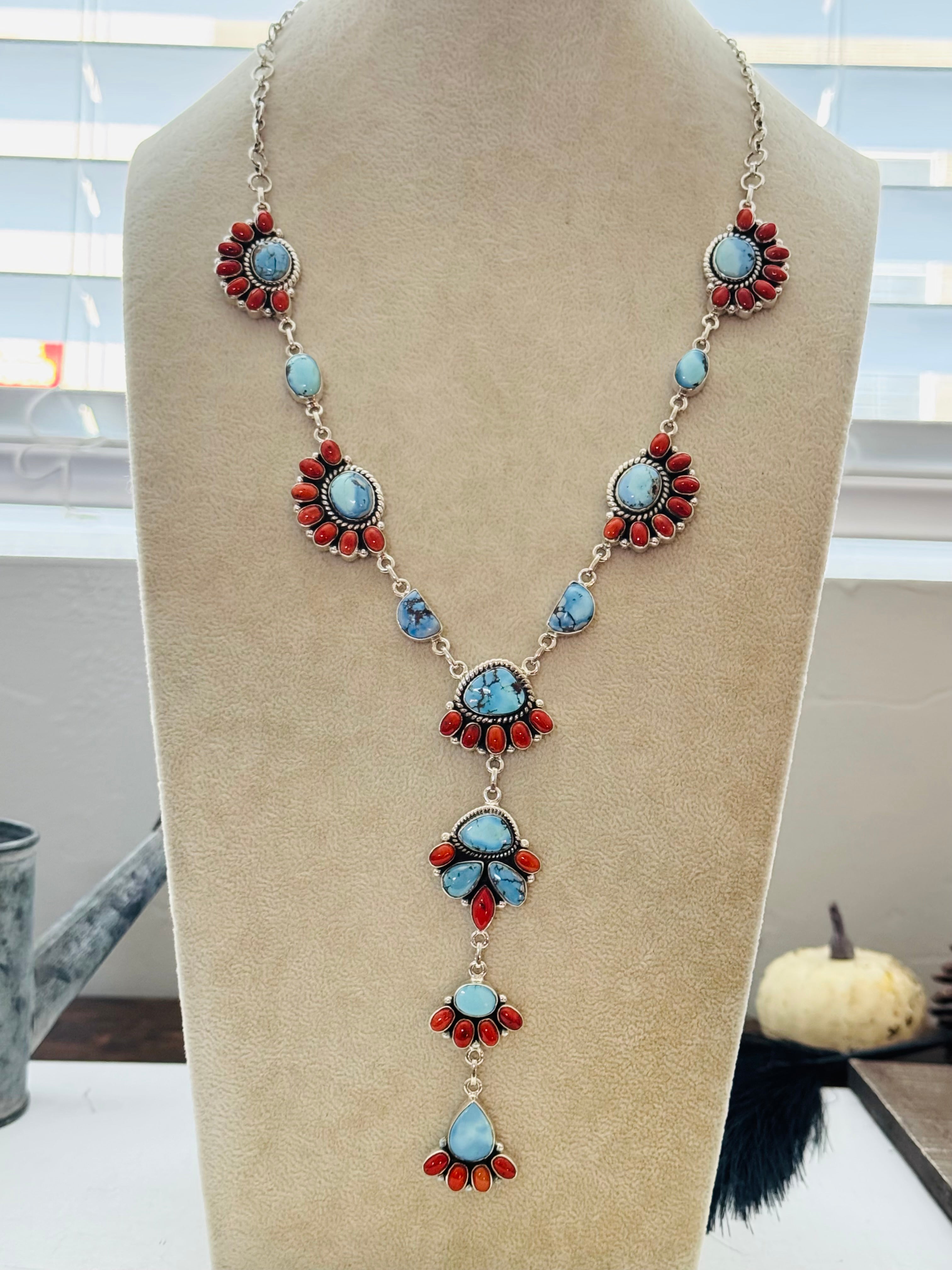 Southwest Made Multi Stone & Sterling Silver Necklace