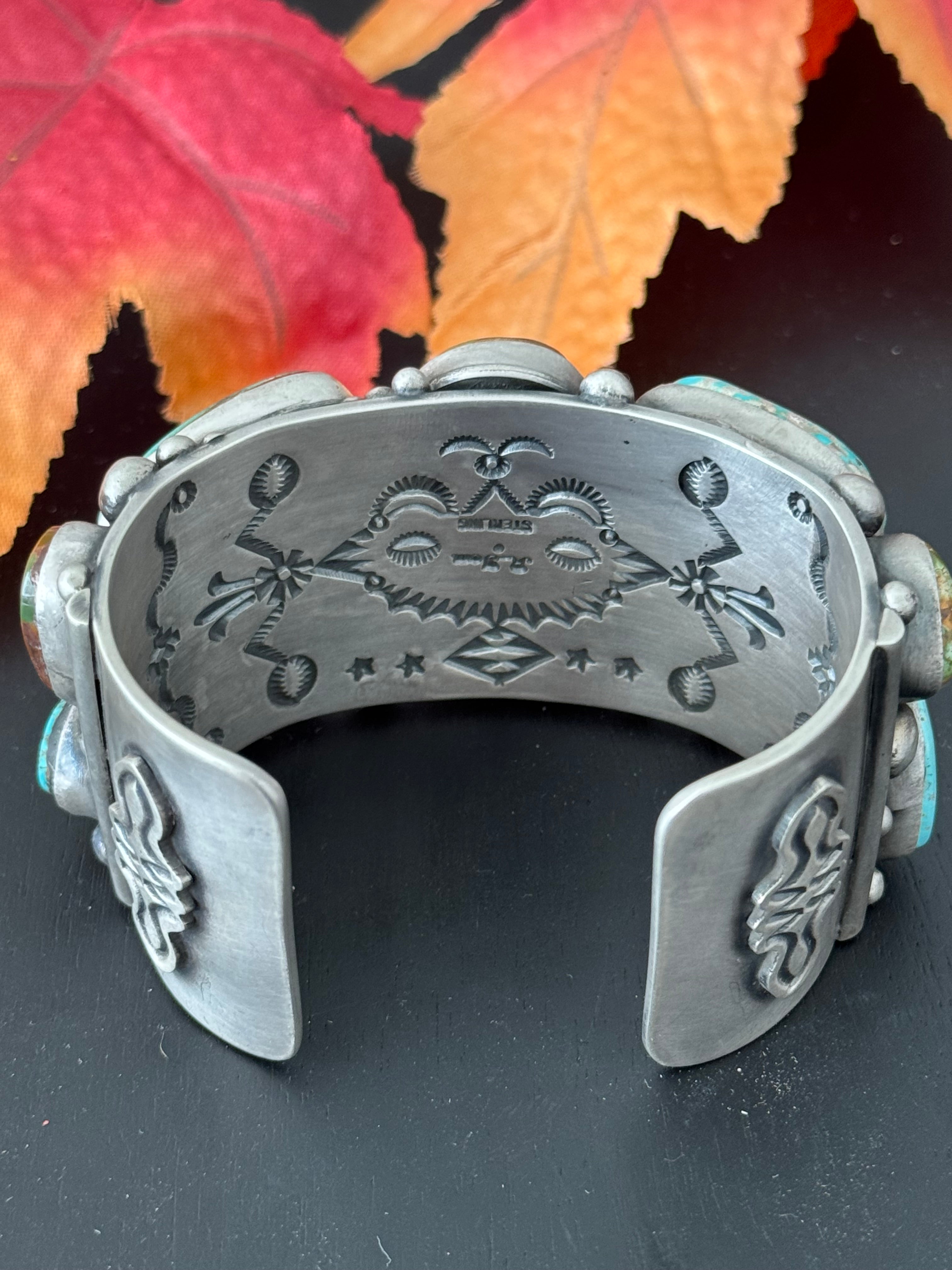 Ronald Tom Royston Turquoise & Sterling Silver Cuff Bracelet