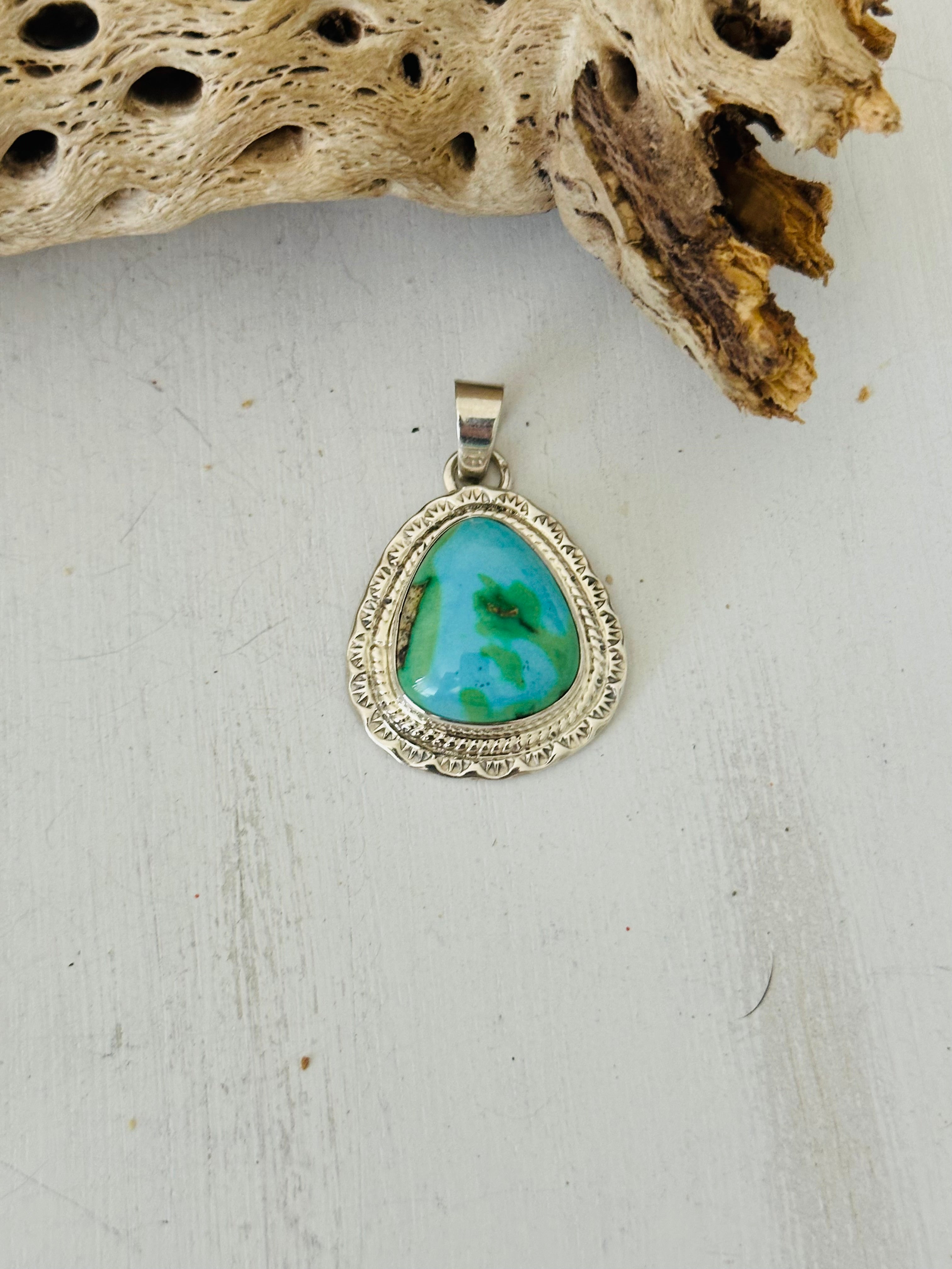 Thomas Francisco Sonoran Mountain Turquoise & Sterling Silver Pendant