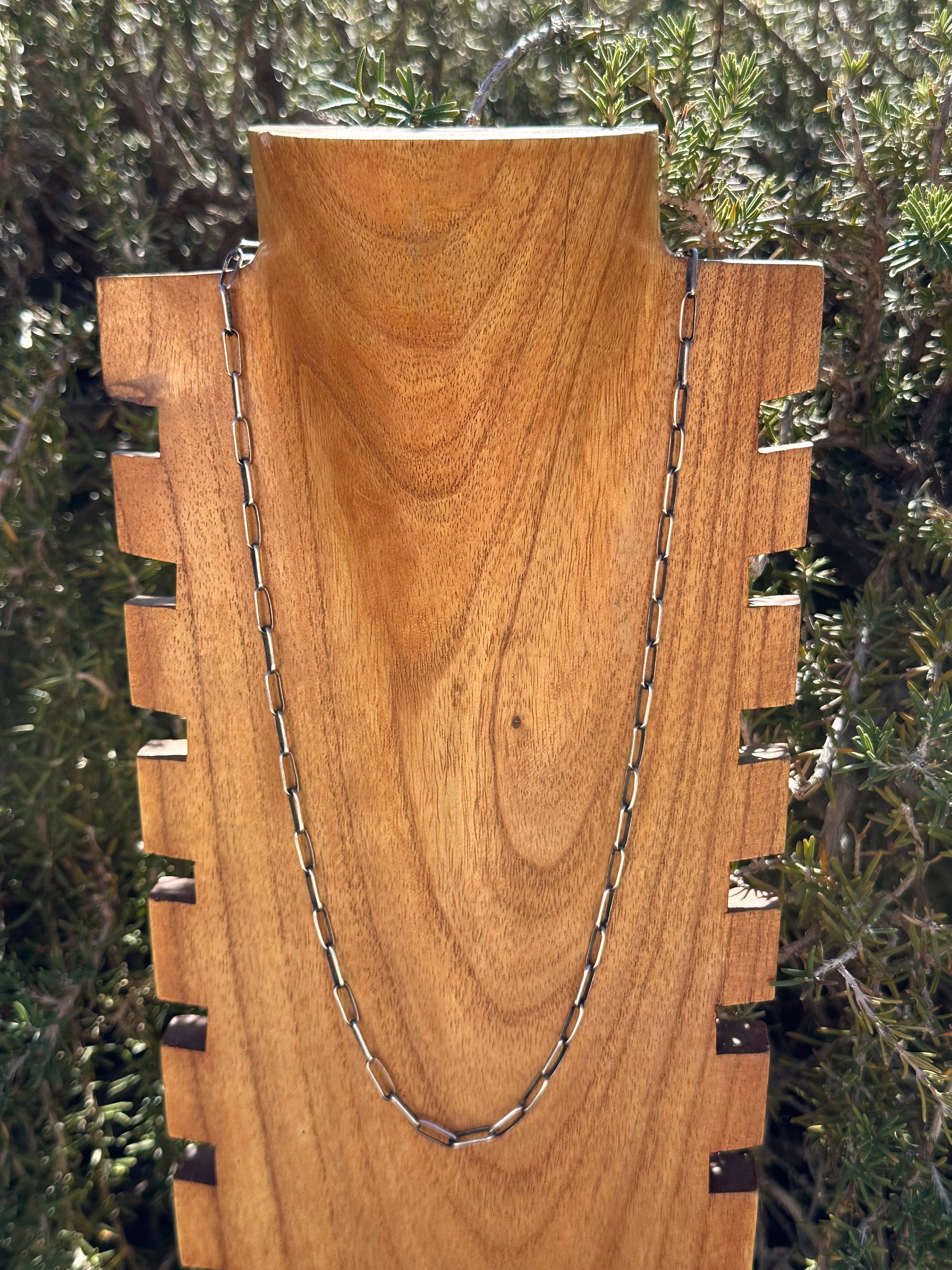 Navajo Made Sterling Silver Paperclip Necklaces