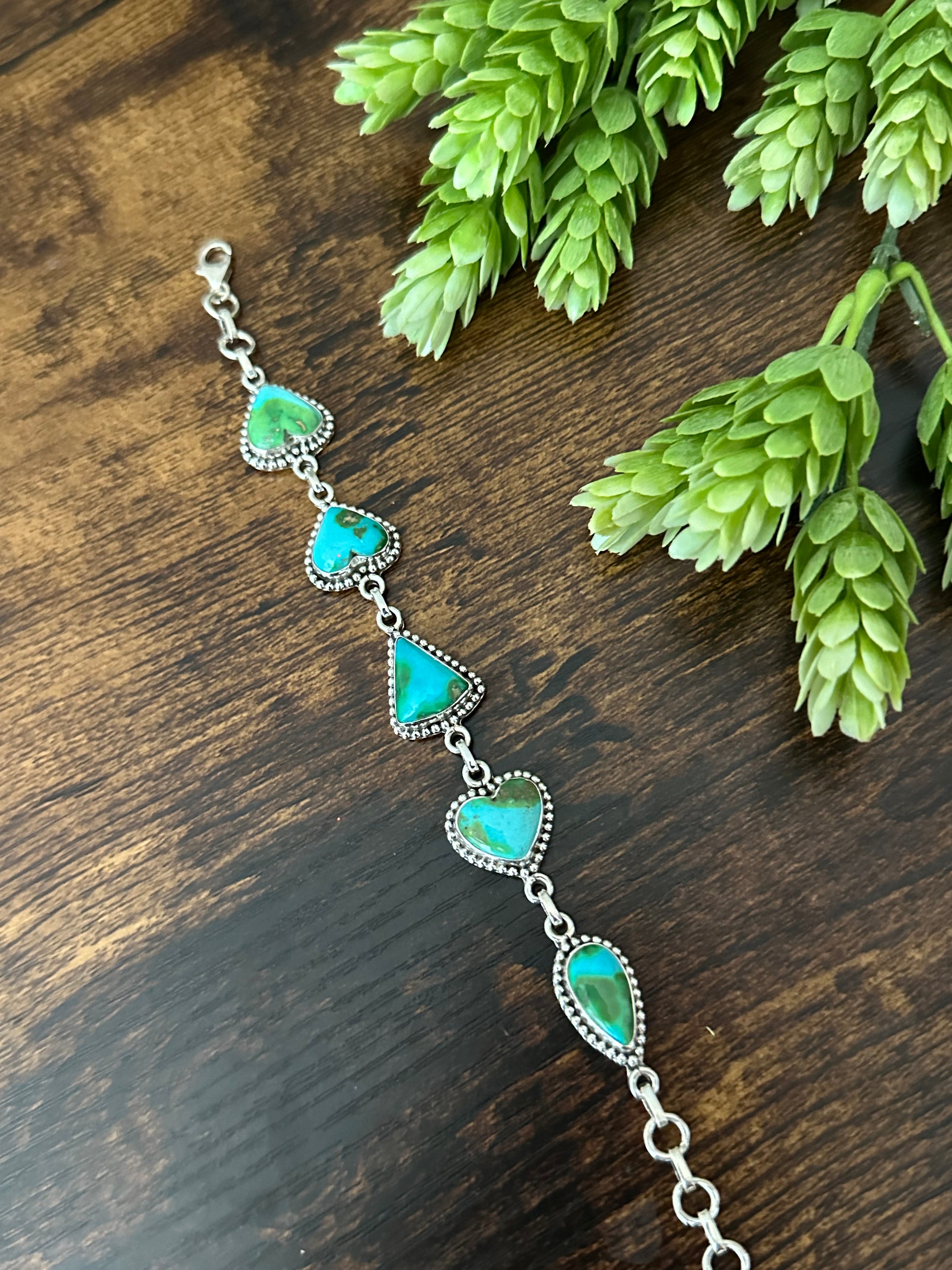 Southwest Made Sonoran Mountain Turquoise & Sterling Silver Bracelet