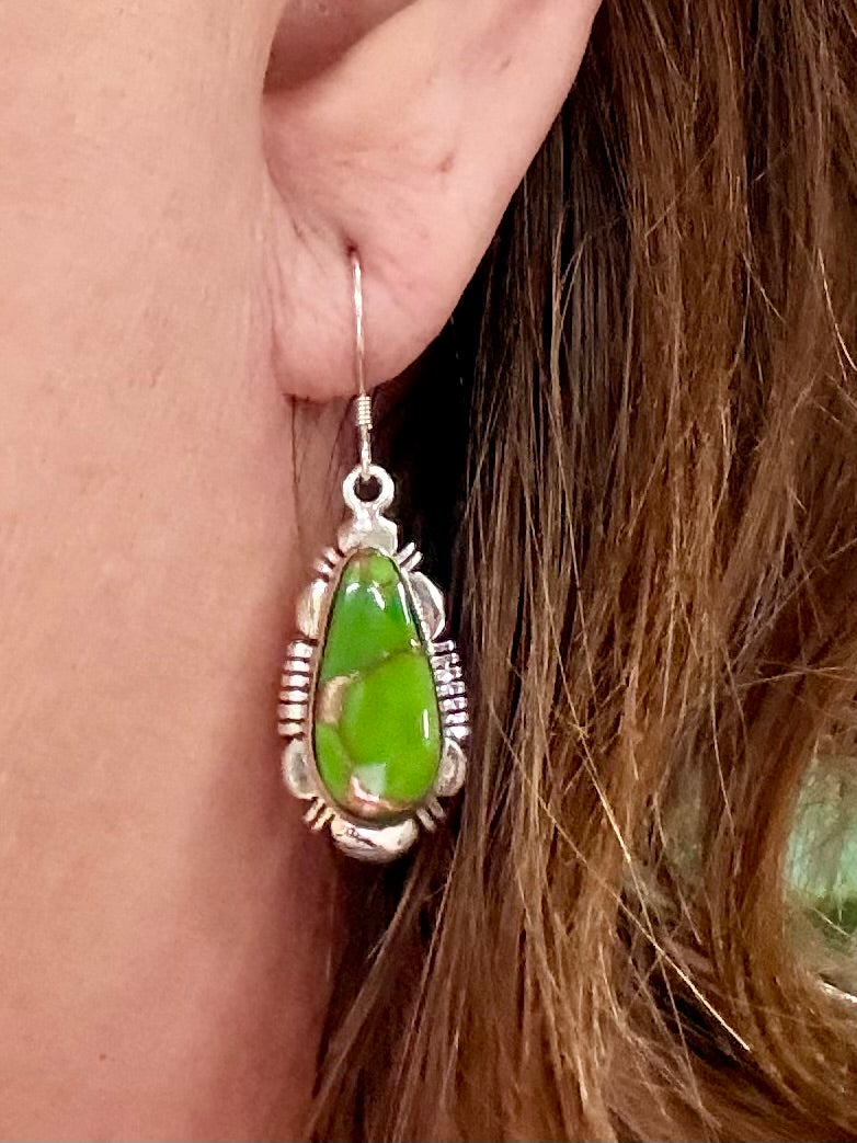 Southwest Handmade Mojave & Sterling Silver Earrings