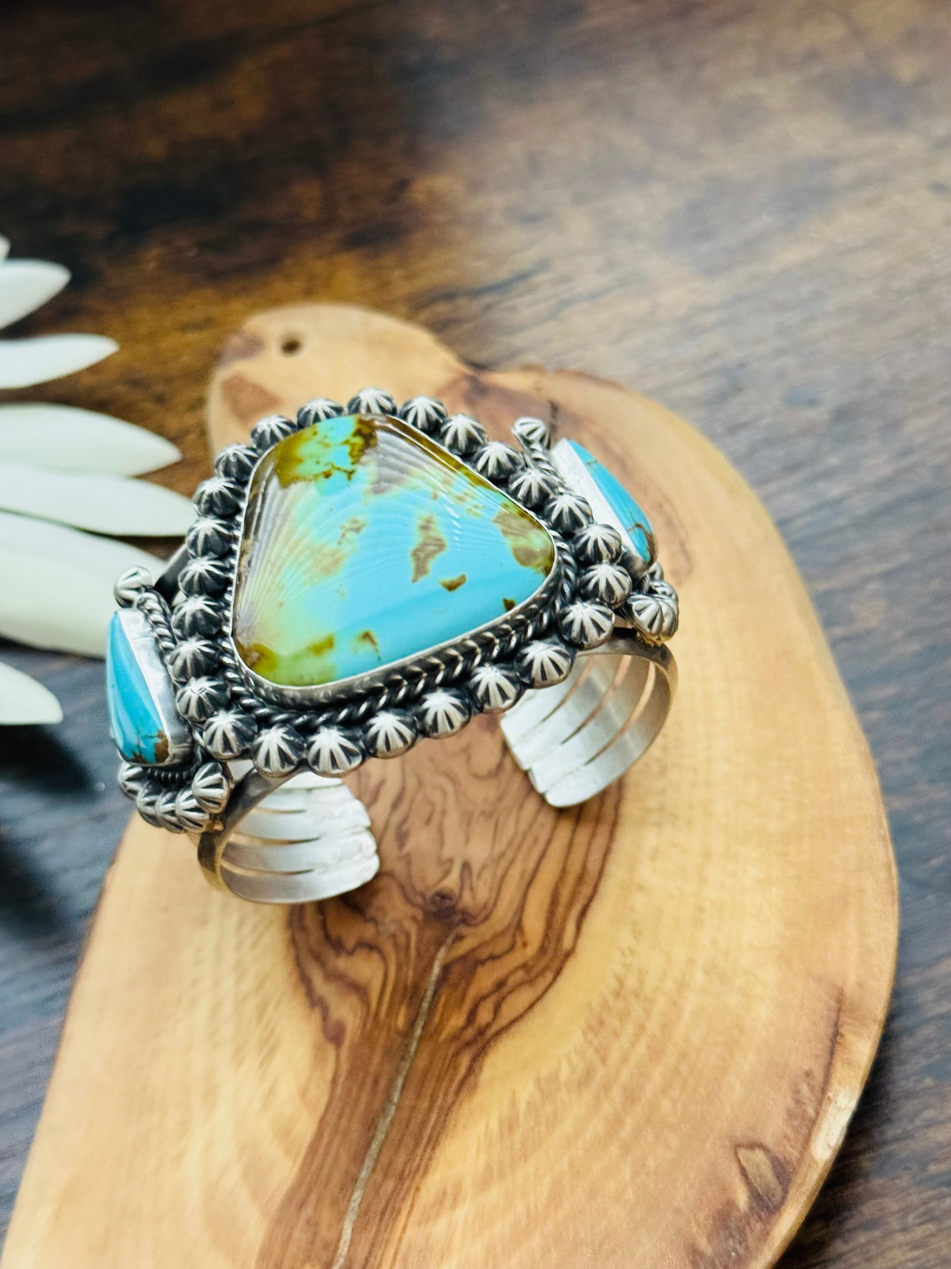 Augustine Largo Kingman Turquoise & Sterling Silver Cuff Bracelet