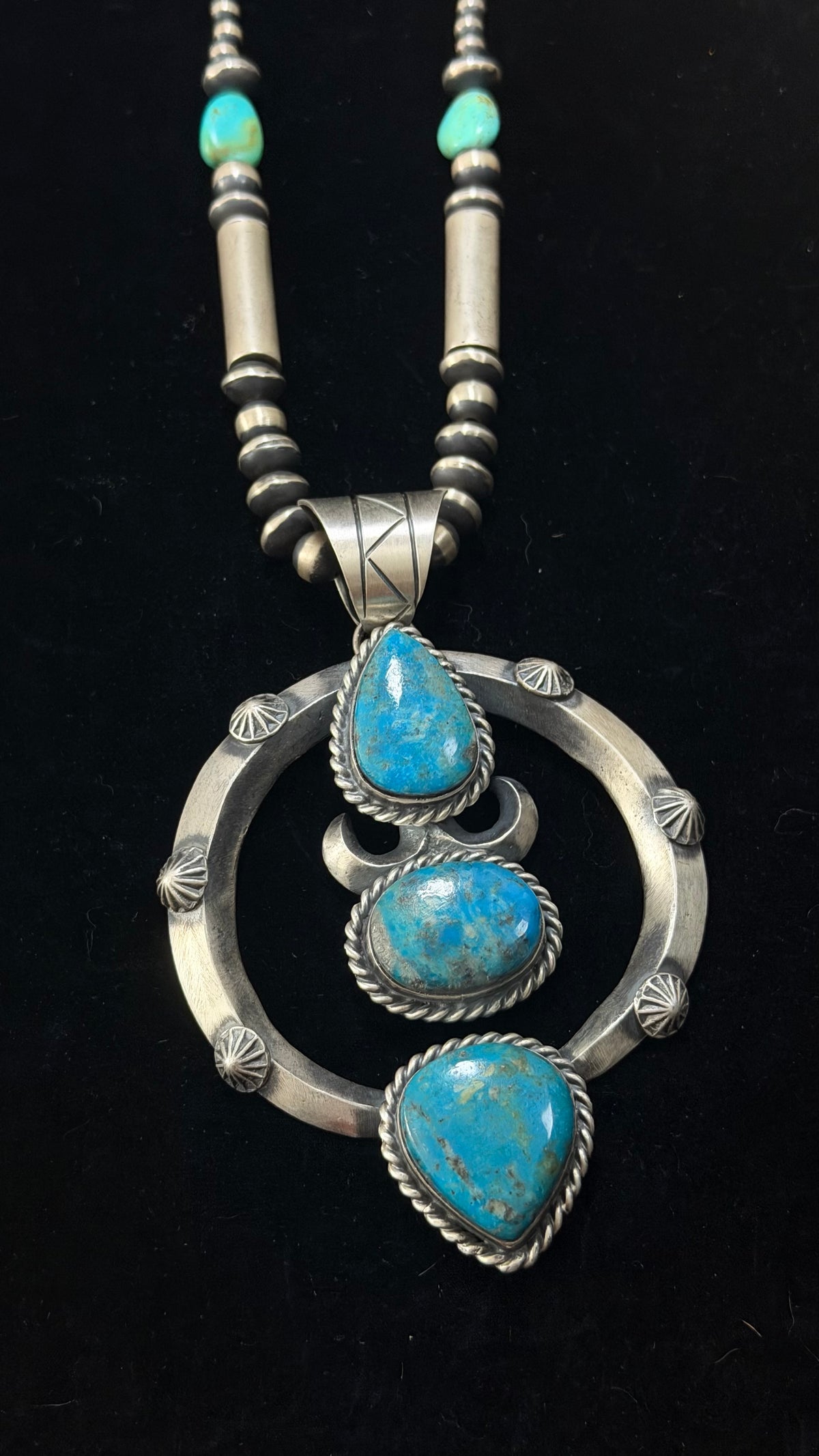 Chimney Butte Kingman Turquoise & Sterling Silver Pendant