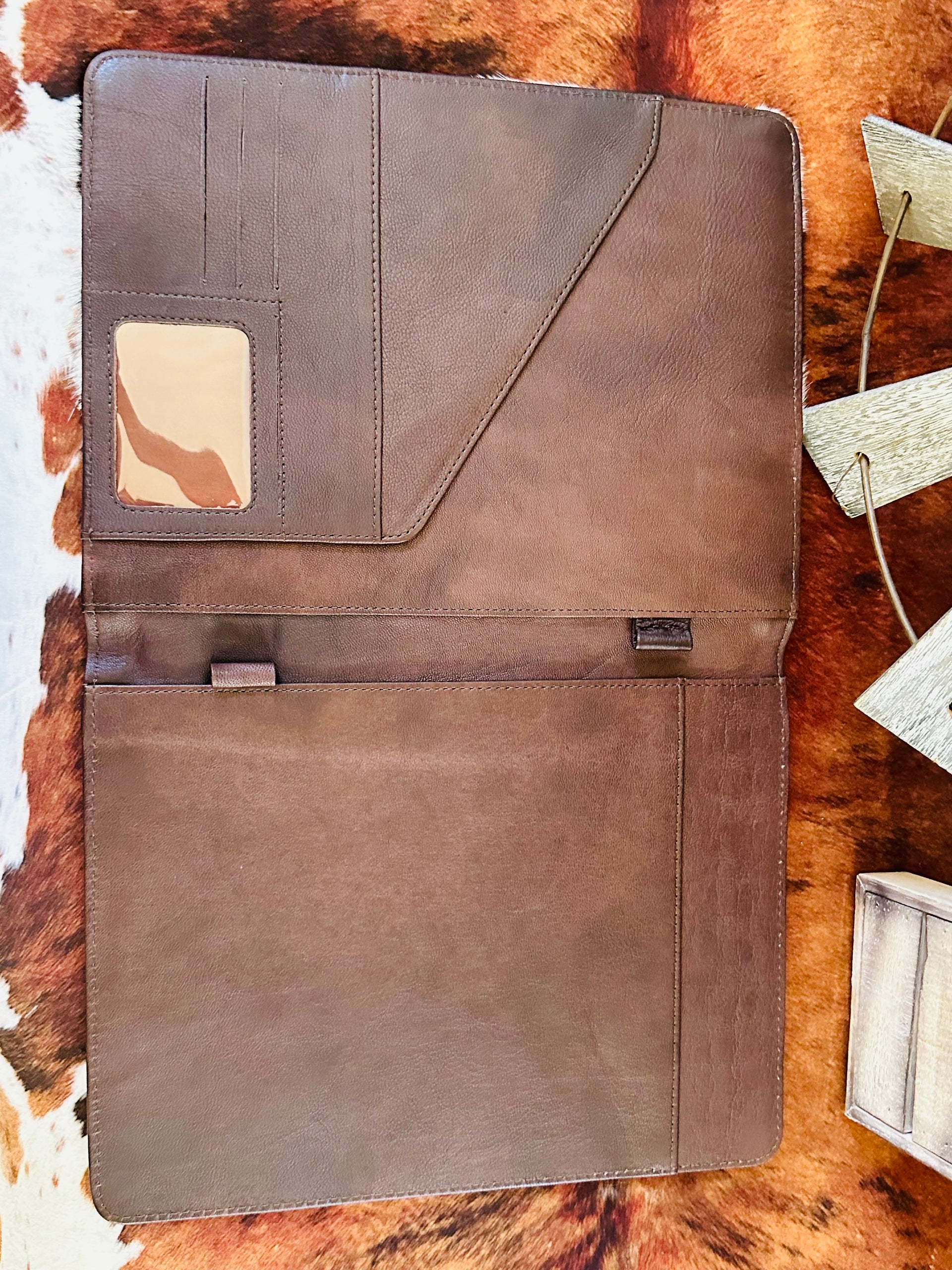 Genuine Tooled Leather & Cowhide Planner