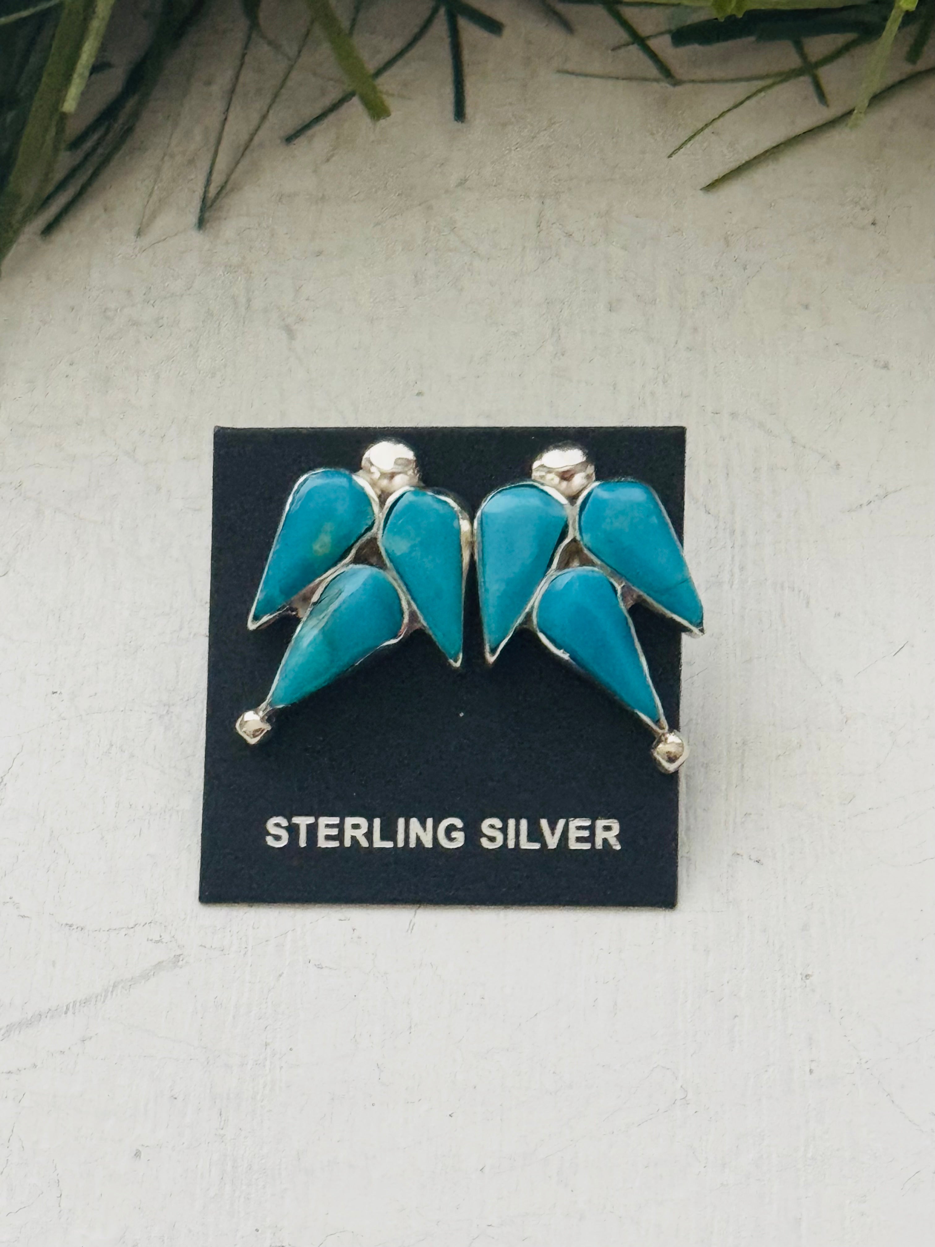 Navajo Made Sterling Silver Post Earrings