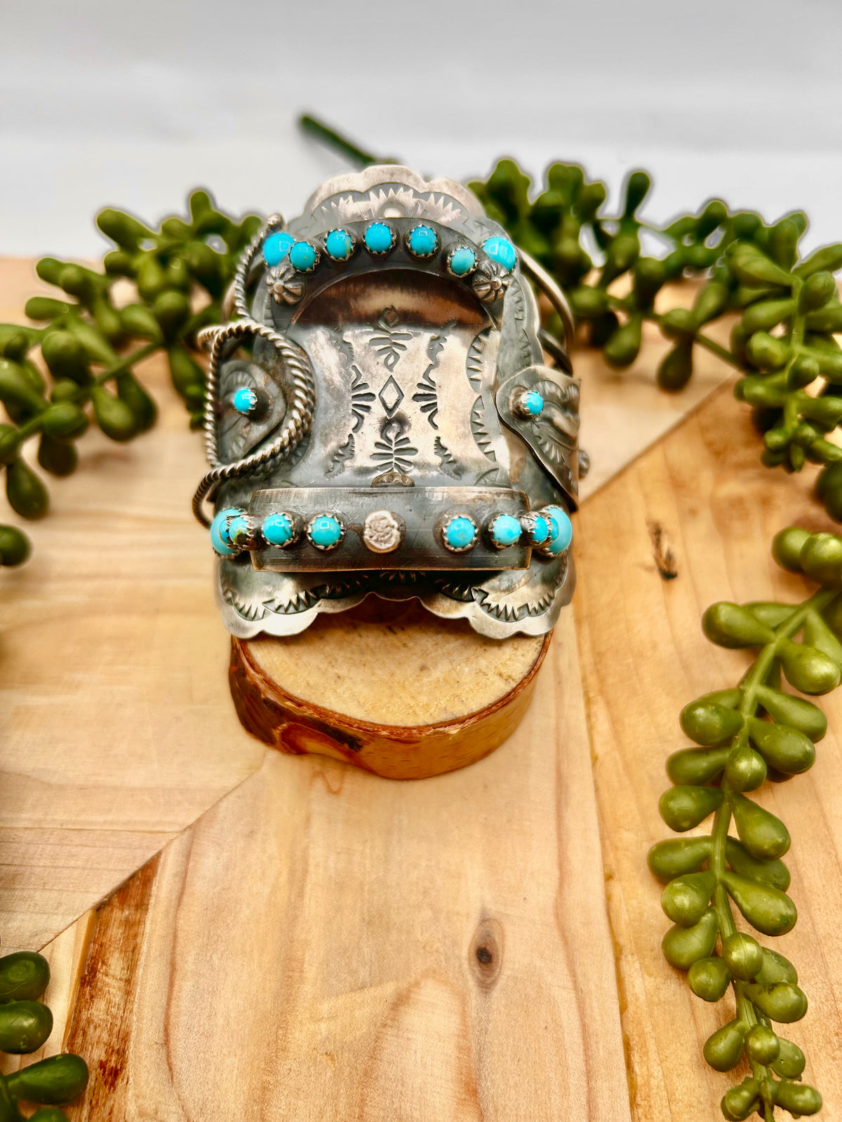 Tim Yazzie Kingman Turquoise & Sterling Silver Cuff Bracelet