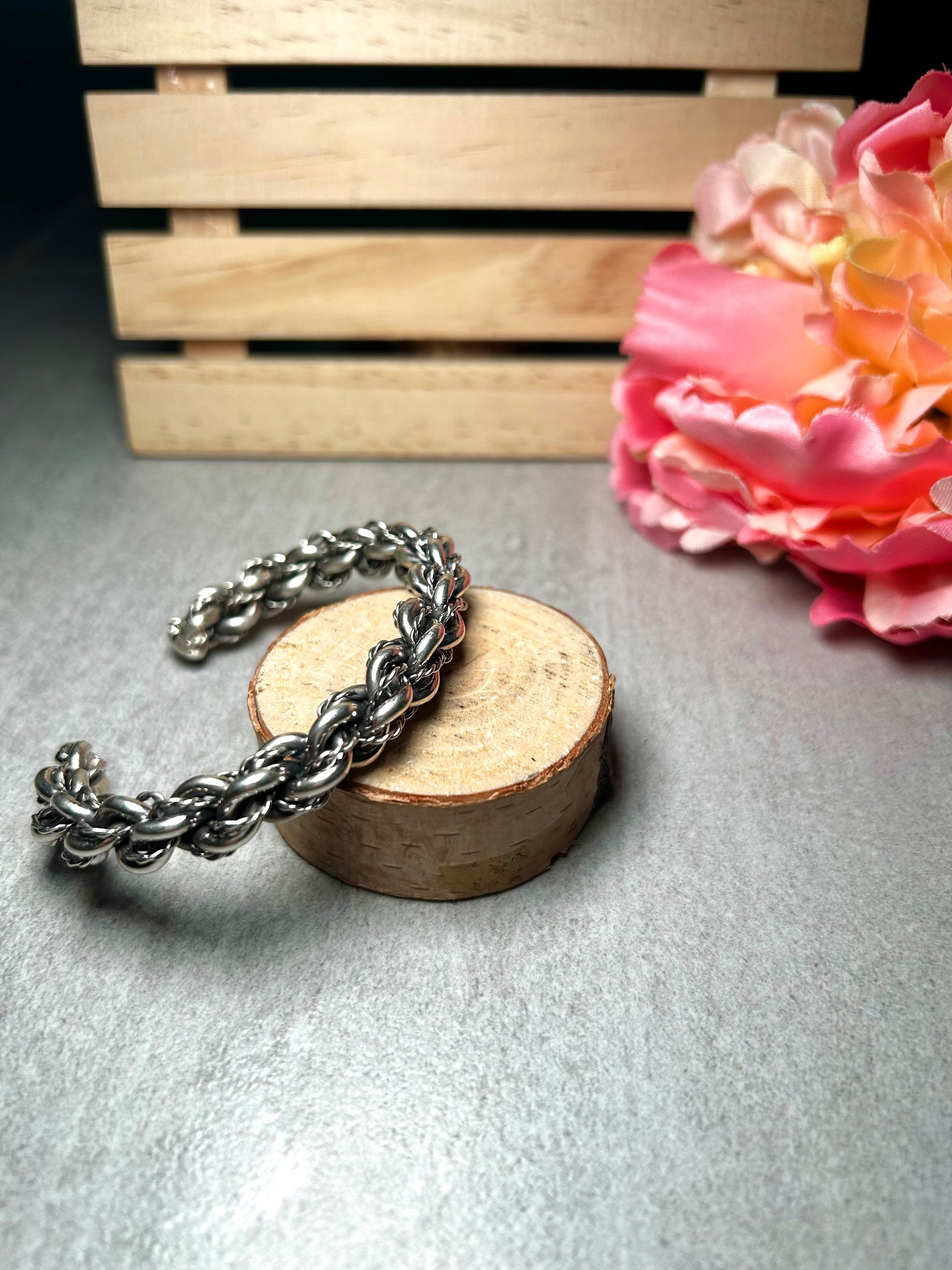 Navajo Made Sterling Silver Cuff Bracelet