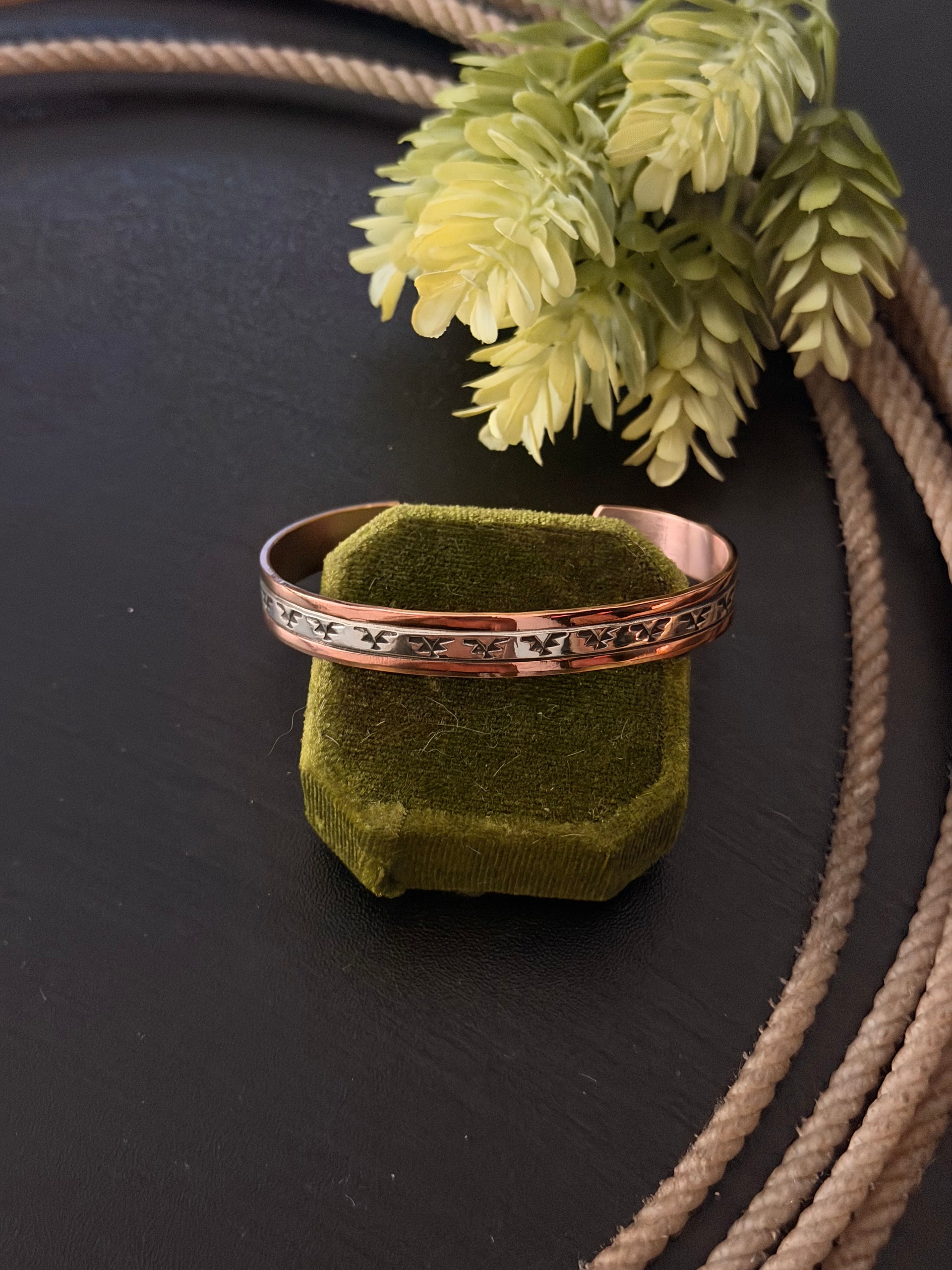 Wylie Secatero Copper & Sterling Silver Cuff Bracelet