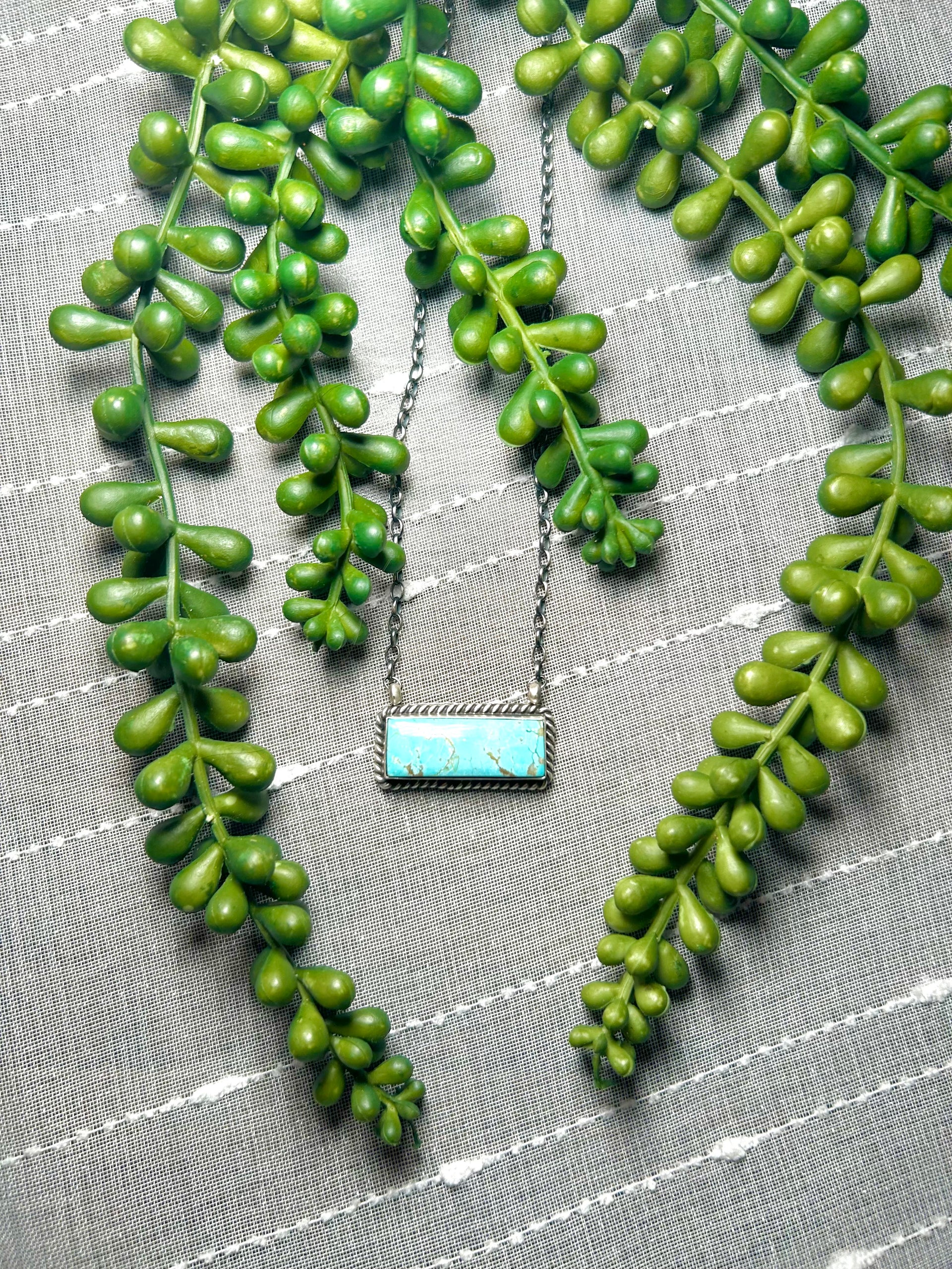 Johnny Dixon #8 Turquoise & Sterling Silver Necklace