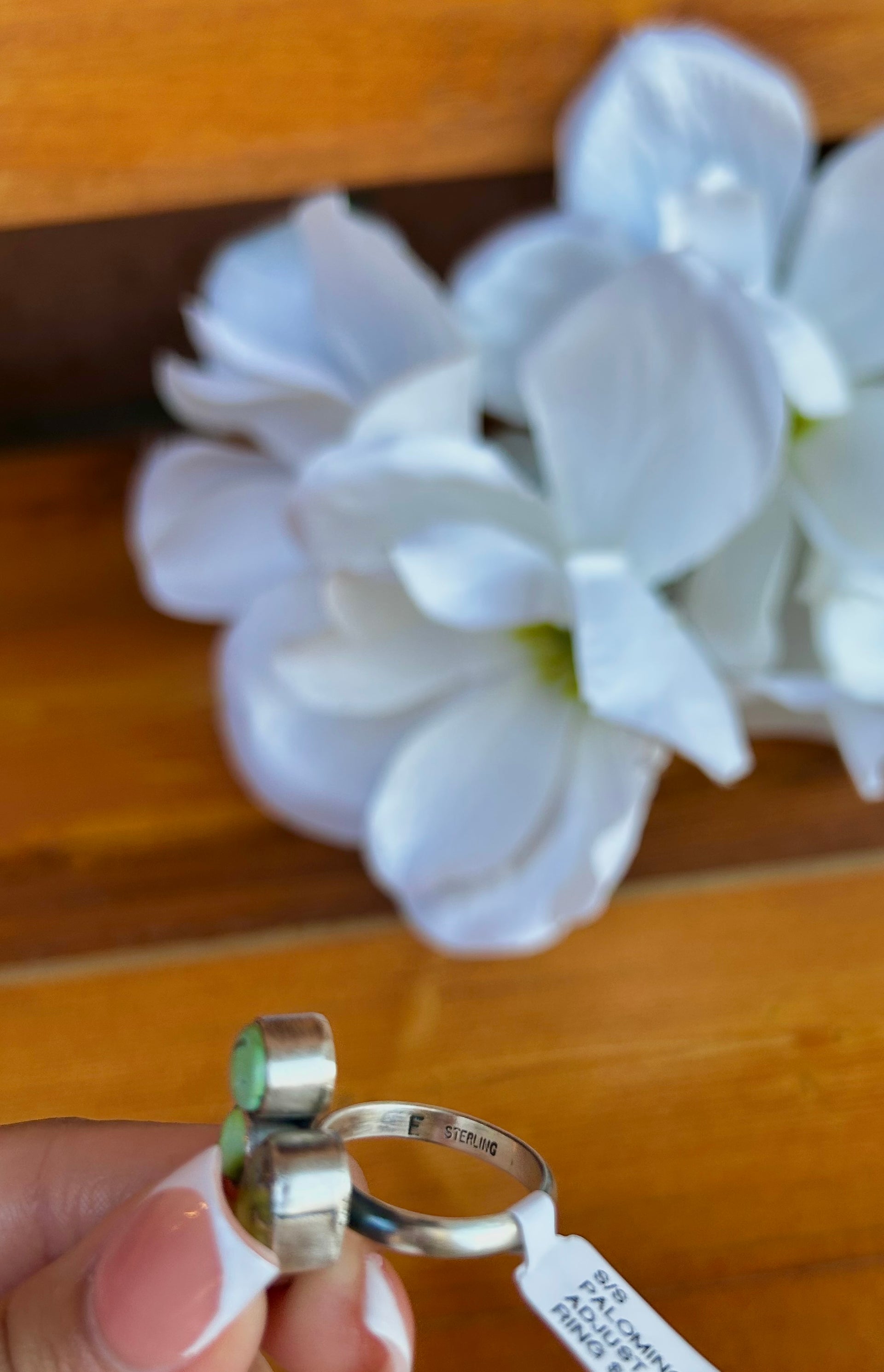 Eli Skeets Sonoran Gold Turquoise & Sterling Silver Adjustable Ring