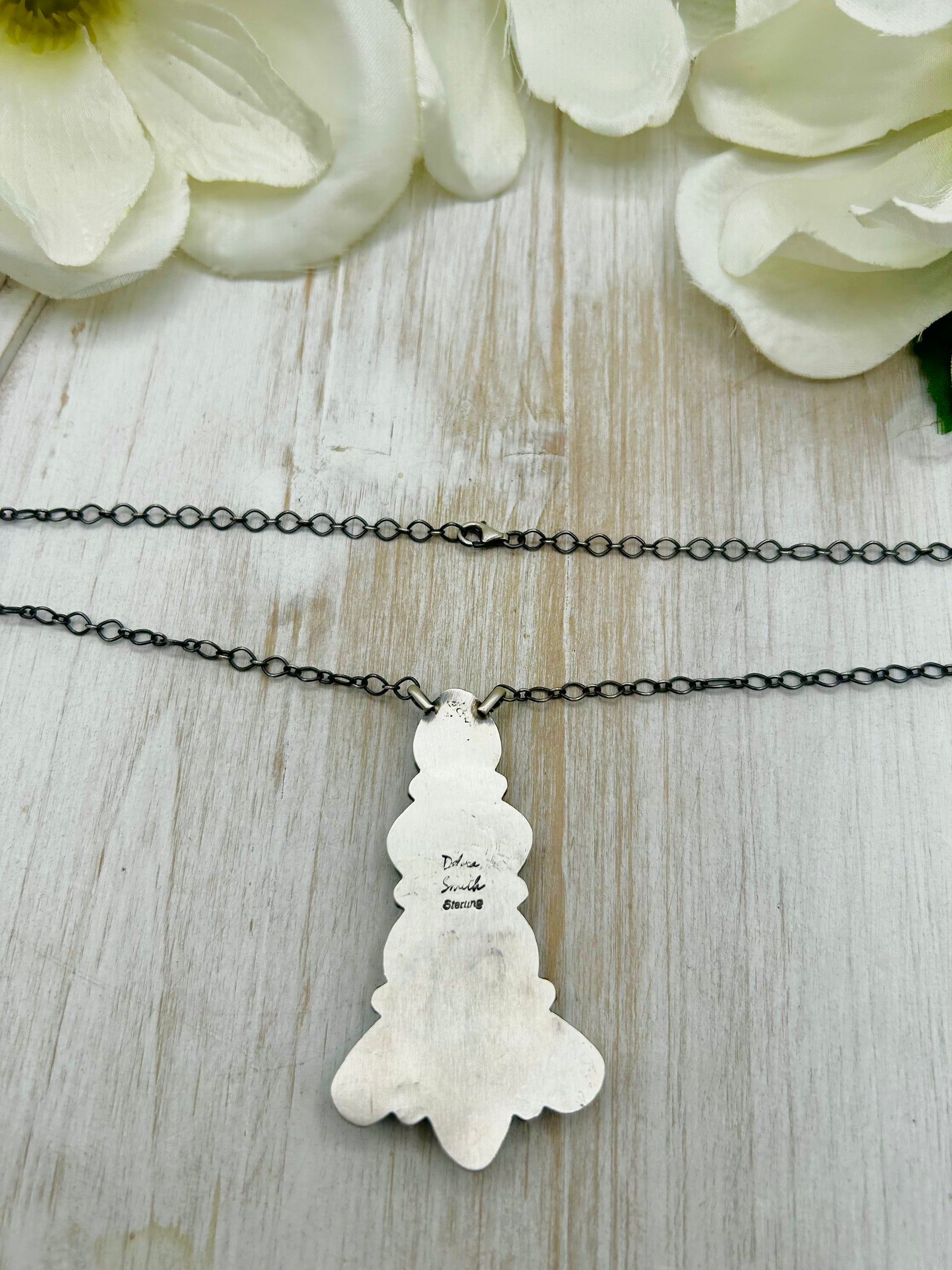Navajo Made Multi Stone & Sterling Silver Necklace