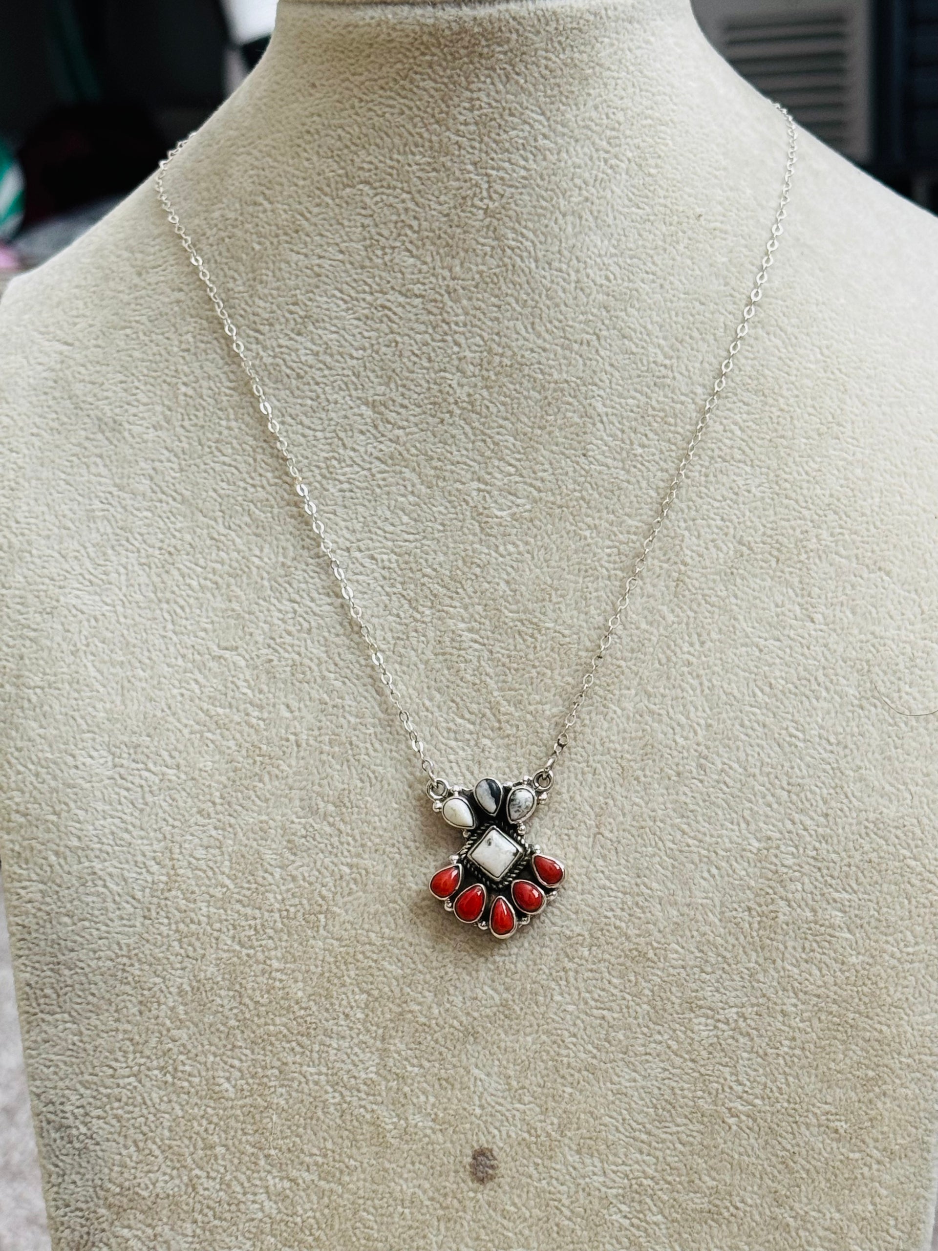 Southwest Made Multi Stone & Sterling Silver Necklace