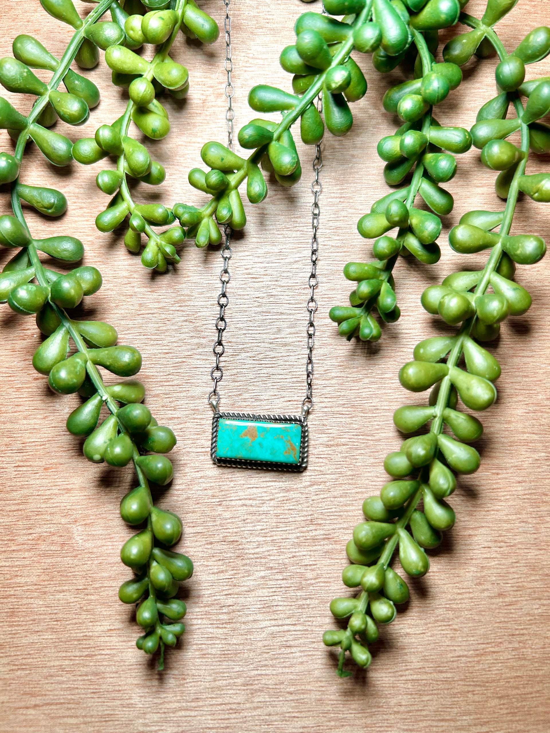 Tia Long Kingman Turquoise & Sterling Silver Necklace