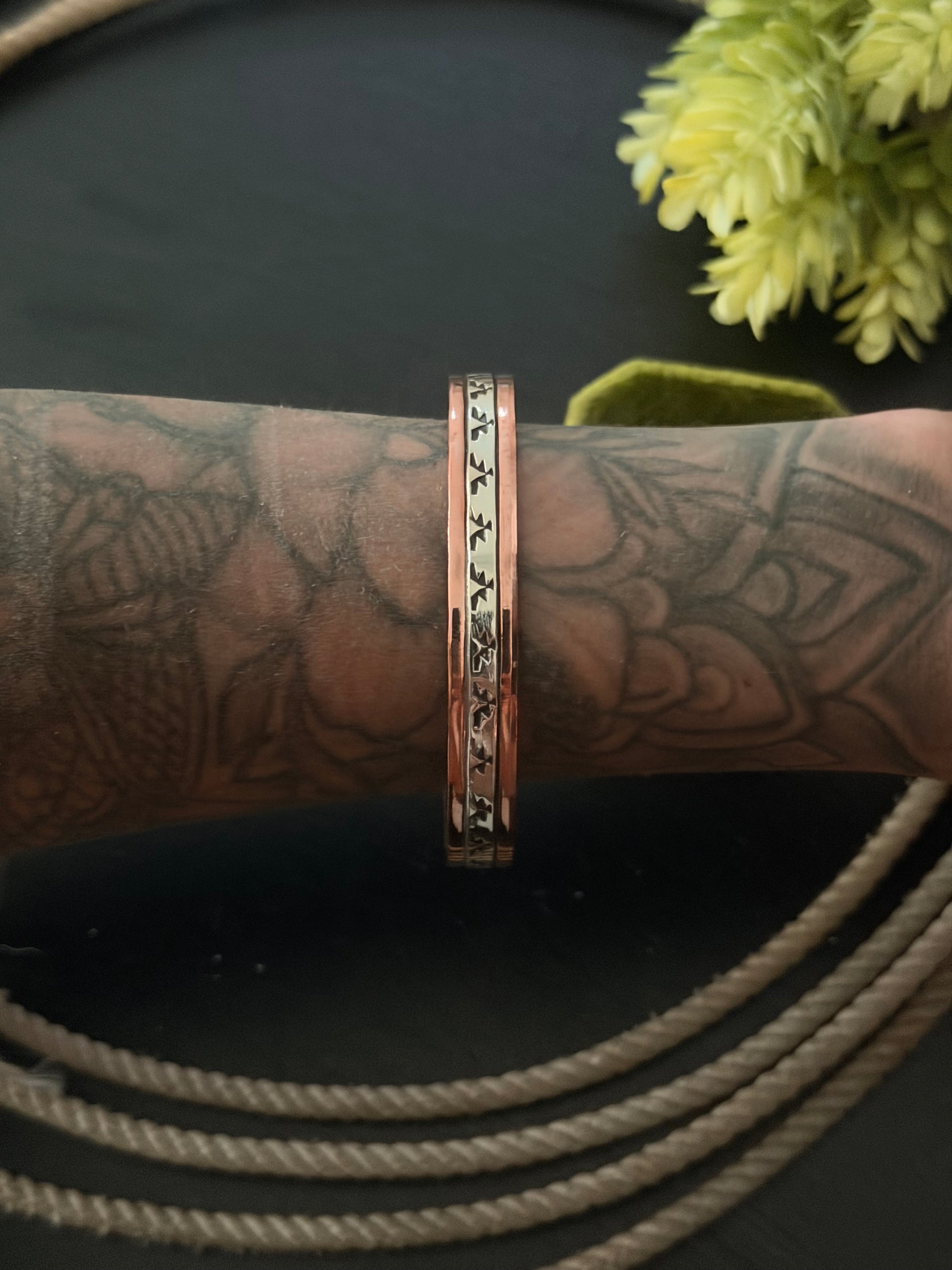 Wylie Secatero Copper & Sterling Silver Cuff Bracelet