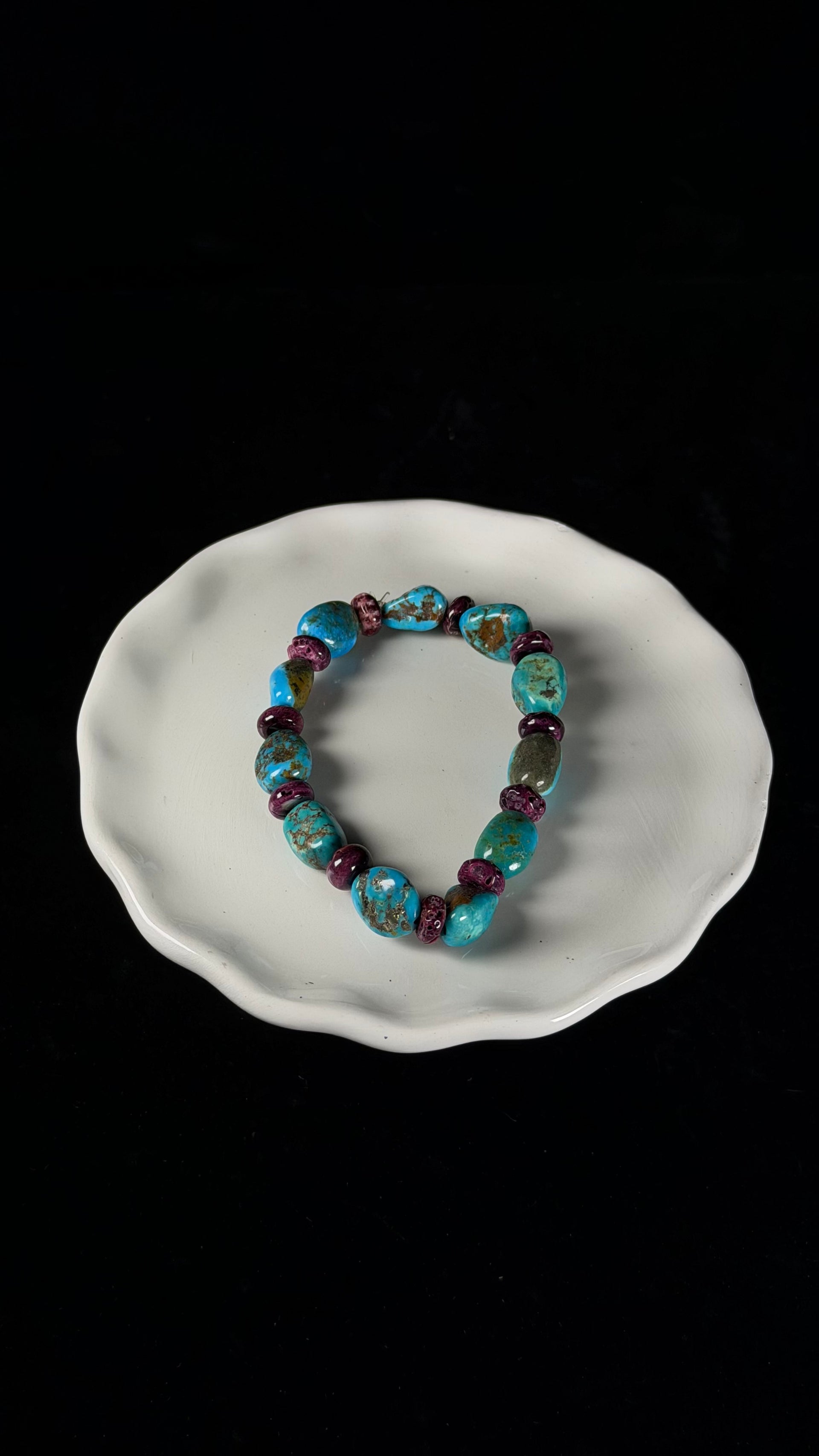 Navajo Strung Multi Stone Stretch Beaded Bracelet