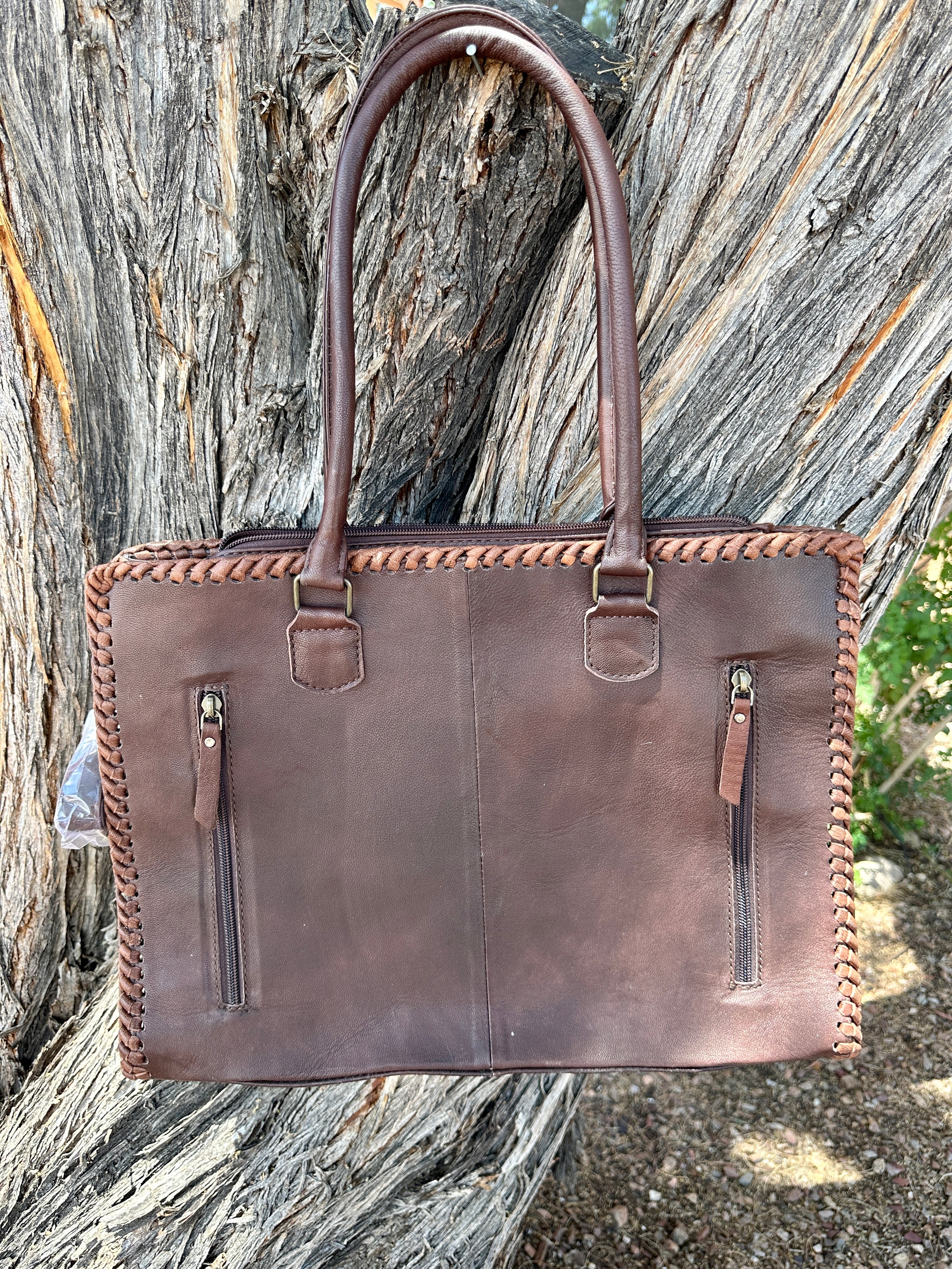 Genuine Tooled Leather & Cowhide Purse