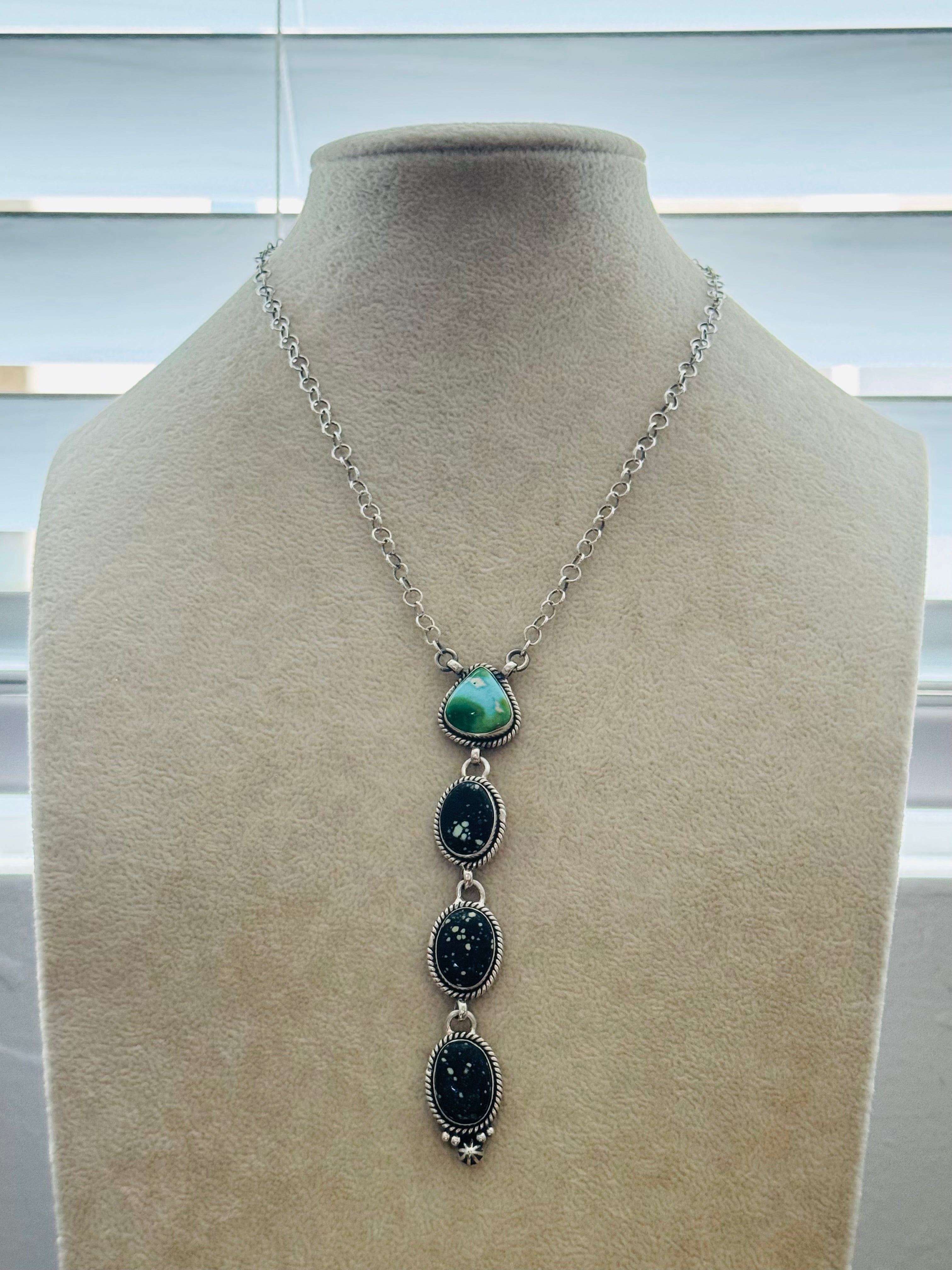 Southwest Handmade Multi Stone & Sterling Silver Necklace