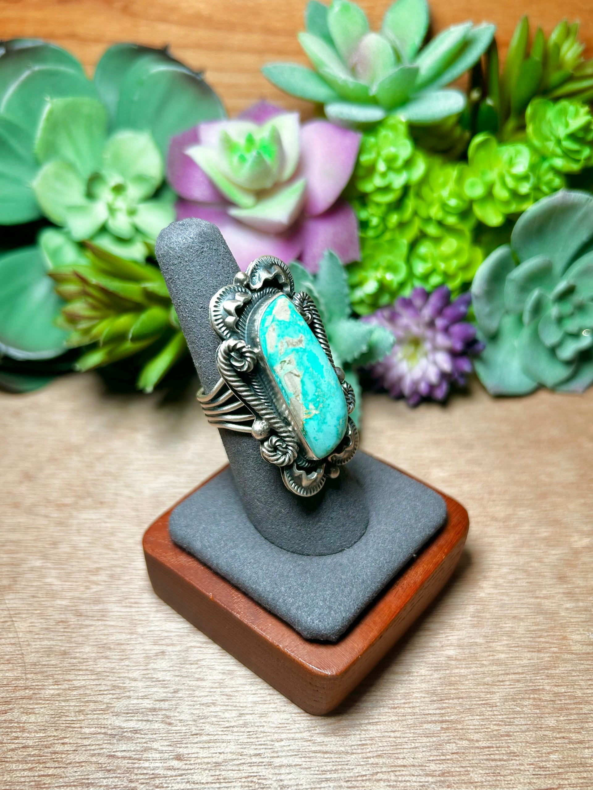 Randy Boyd Royston Turquoise & Sterling Silver Ring Size 7.25