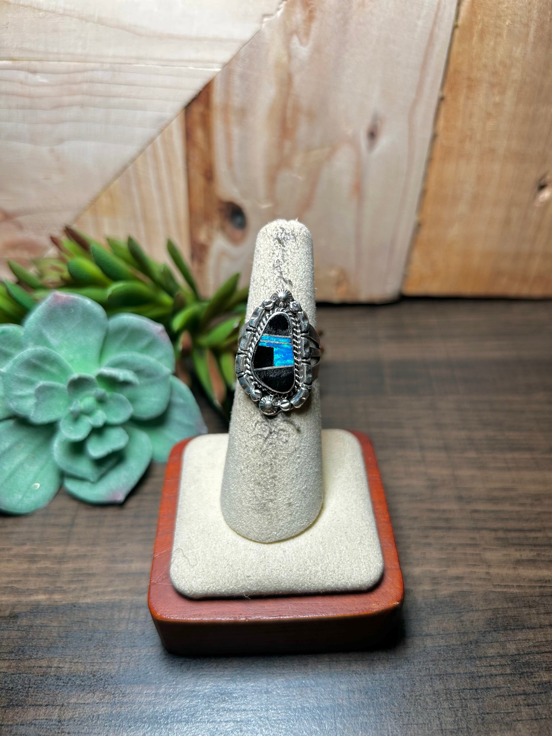 James Mannygoats Multi Stone & Sterling Silver Ring Size 5.75