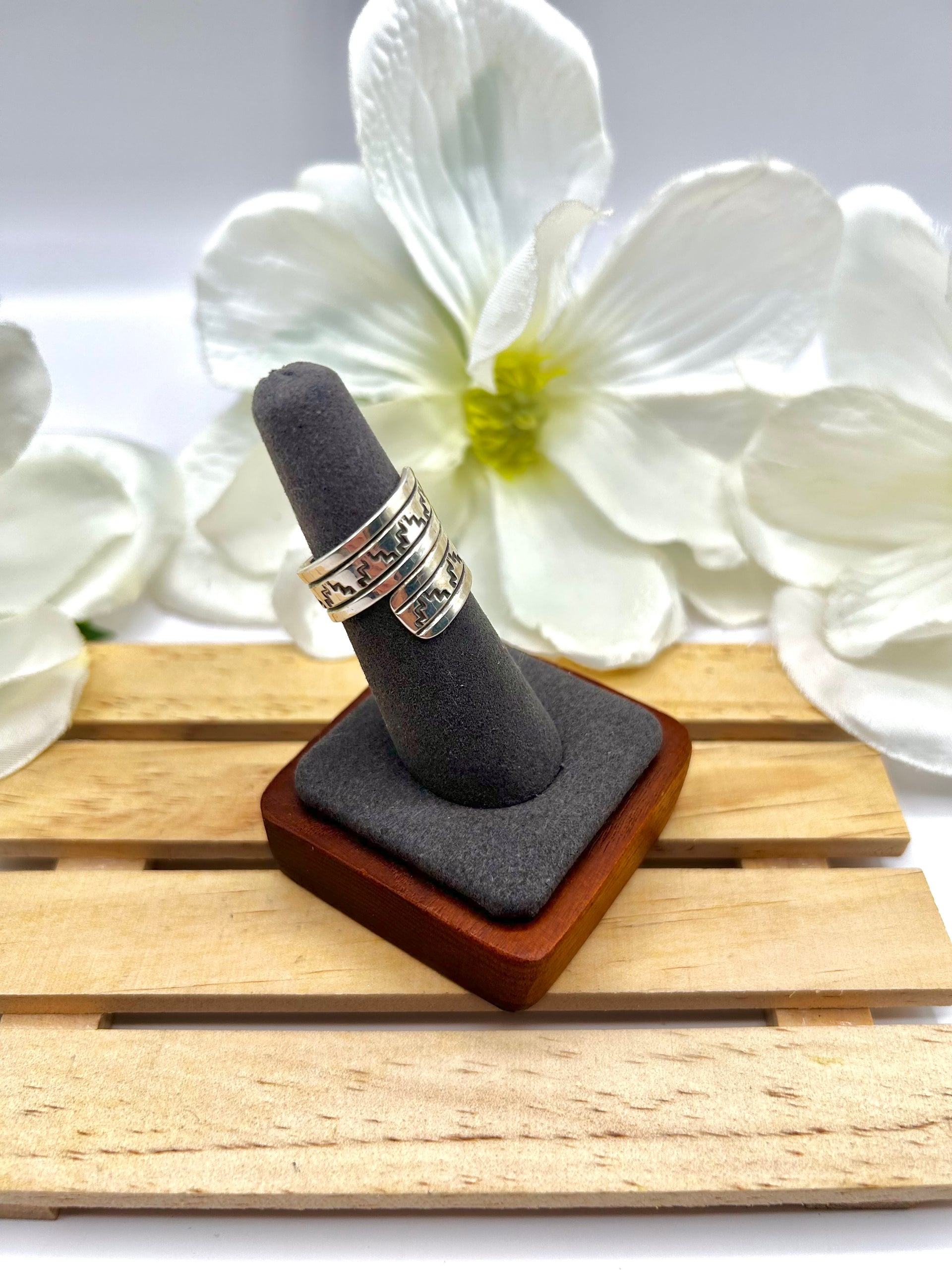 Landon Secatero Sterling Silver Adjustable Ring