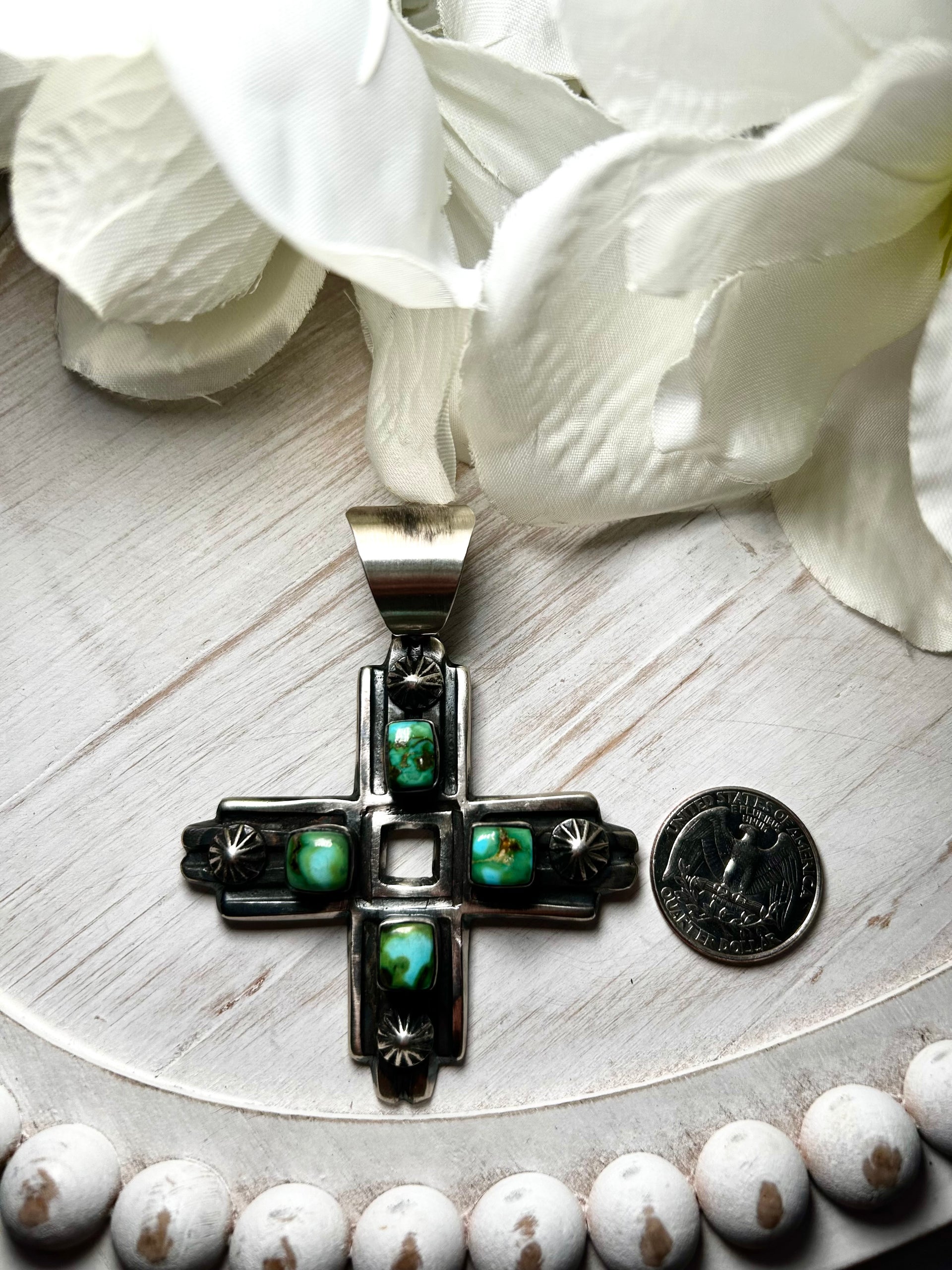 Chimney Butte Sonoran Mountain Turquoise & Sterling Silver Pendant