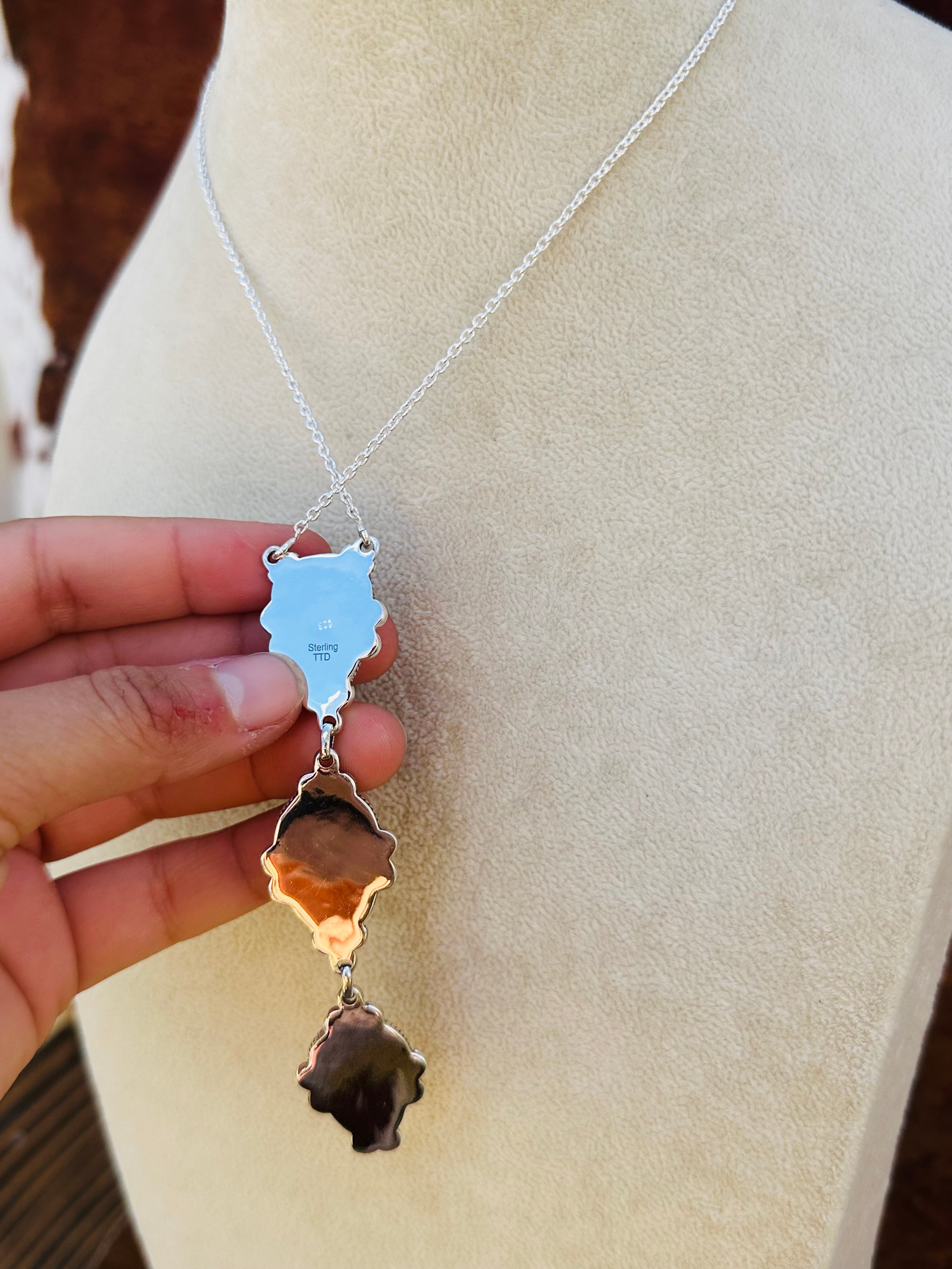 Southwest Handmade Multi Stone & Sterling Silver Necklace