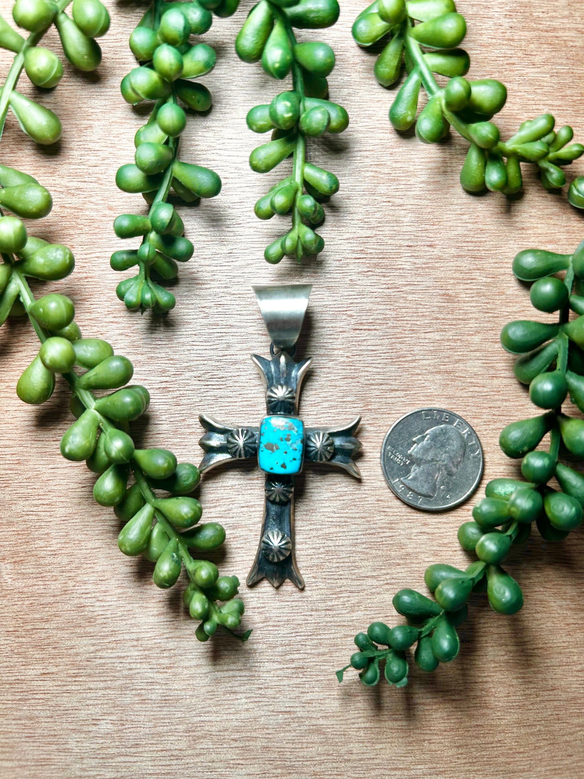 Chimney Butte Blue Ridge Turquoise & Sterling Silver Pendant