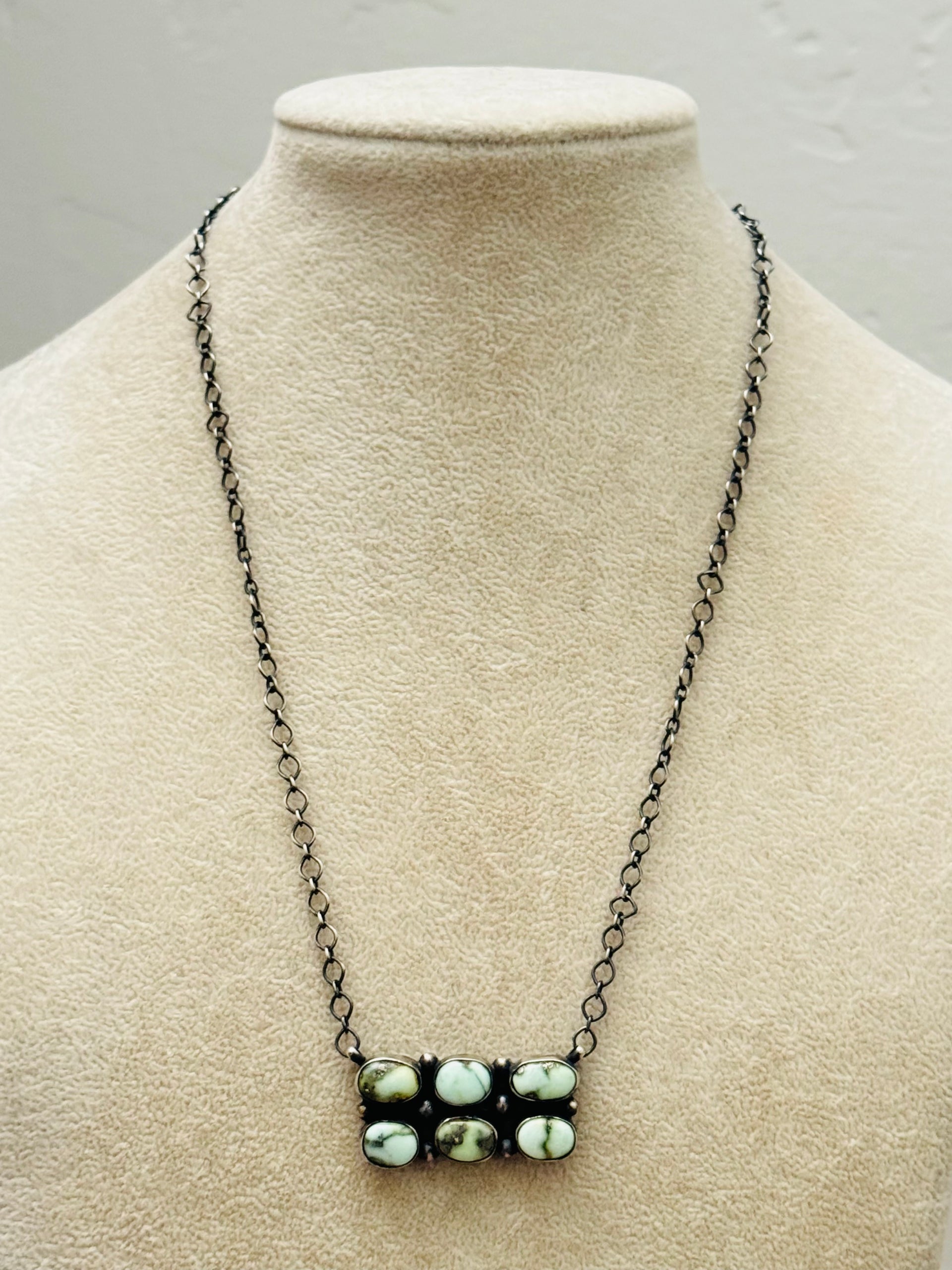 Jon Frank Palomino Variscite & Sterling Silver Necklace