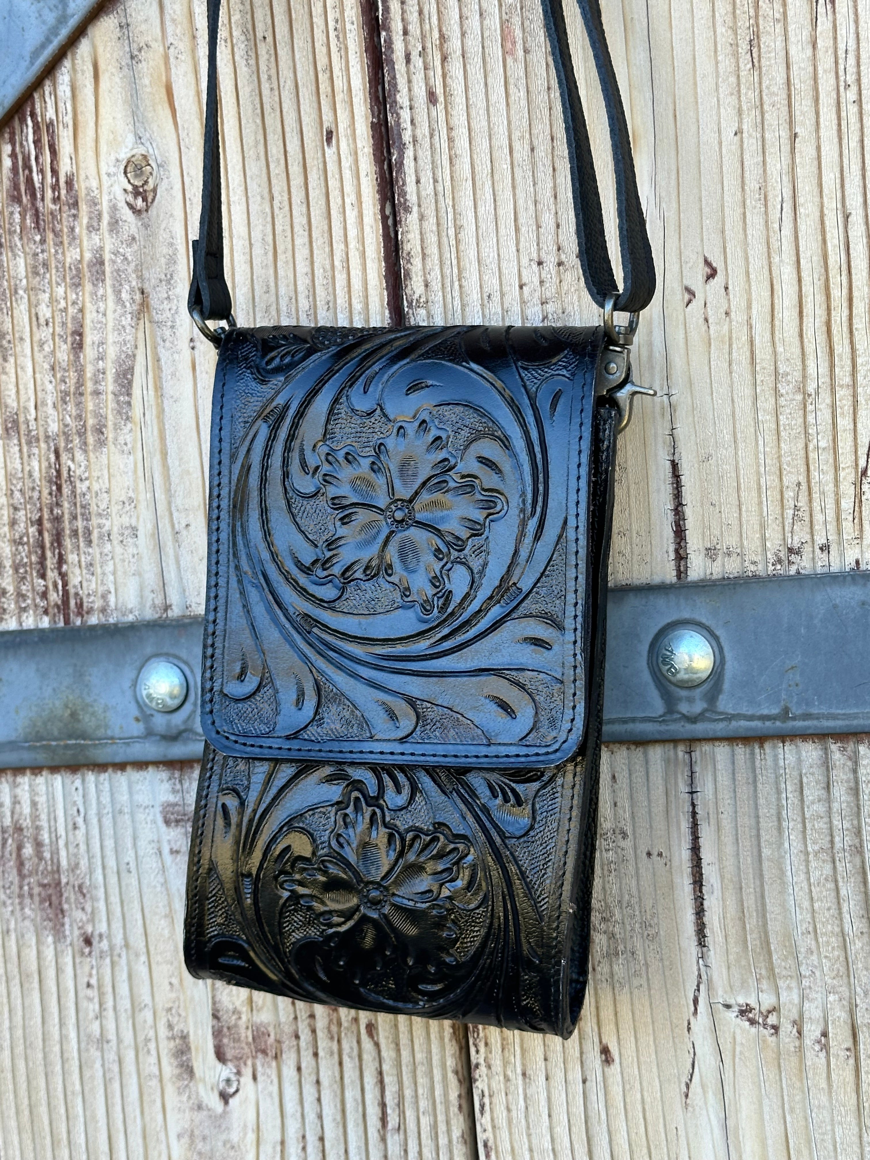 Genuine Tooled Leather Purse