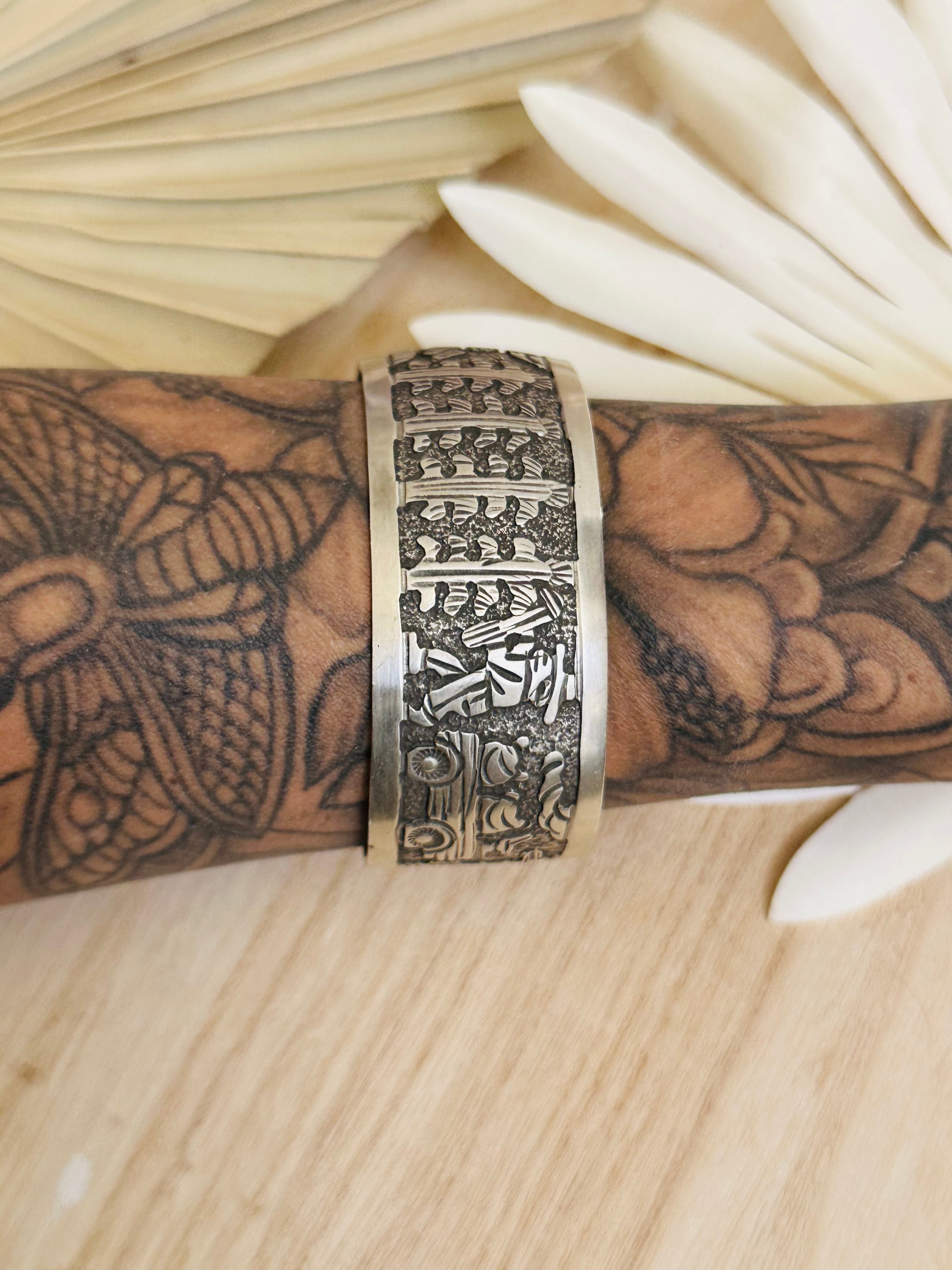 Navajo Made Sterling Silver Cuff Bracelet