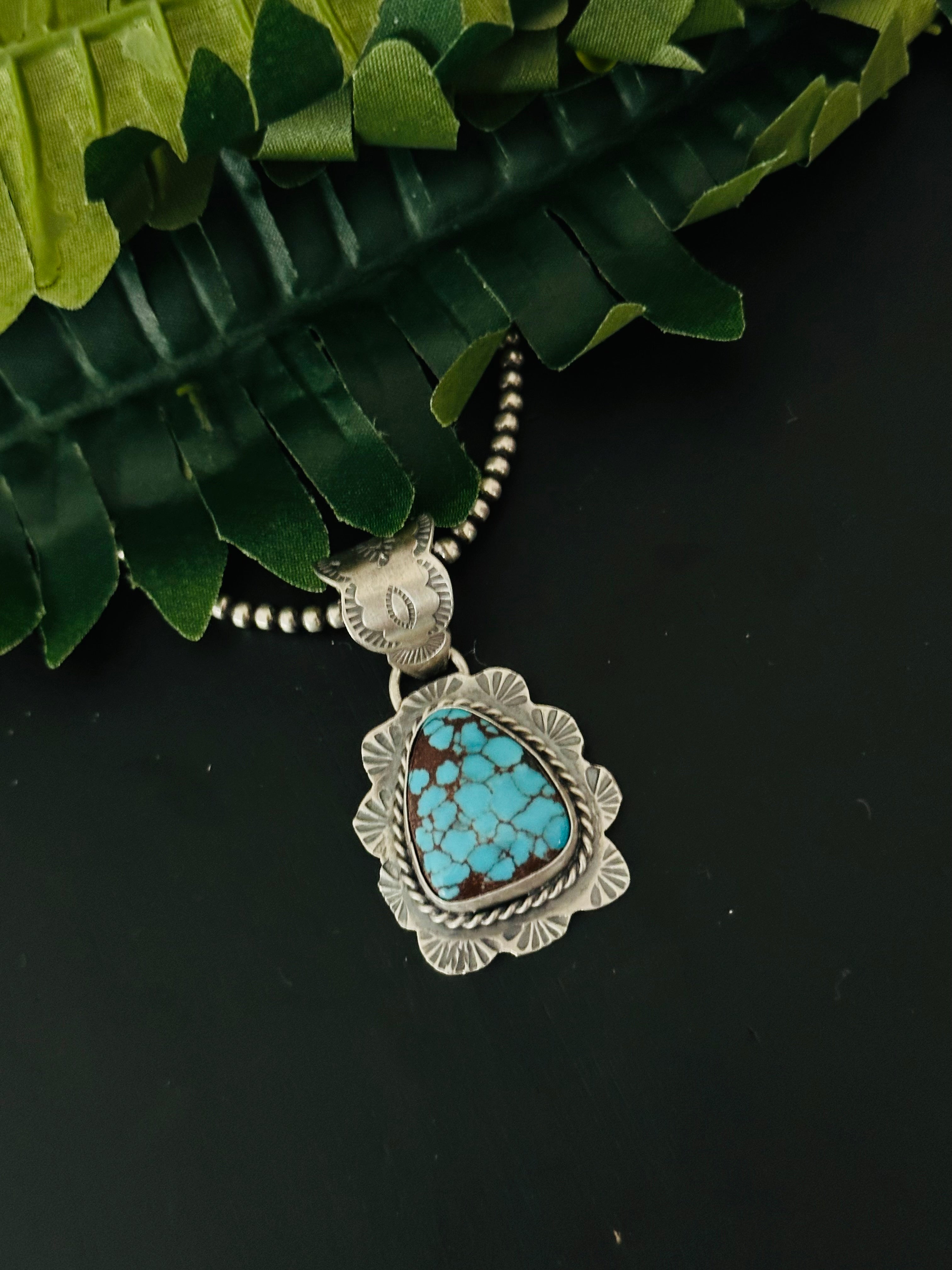 Ned Nez Egyptian Turquoise & Sterling Silver Pendant