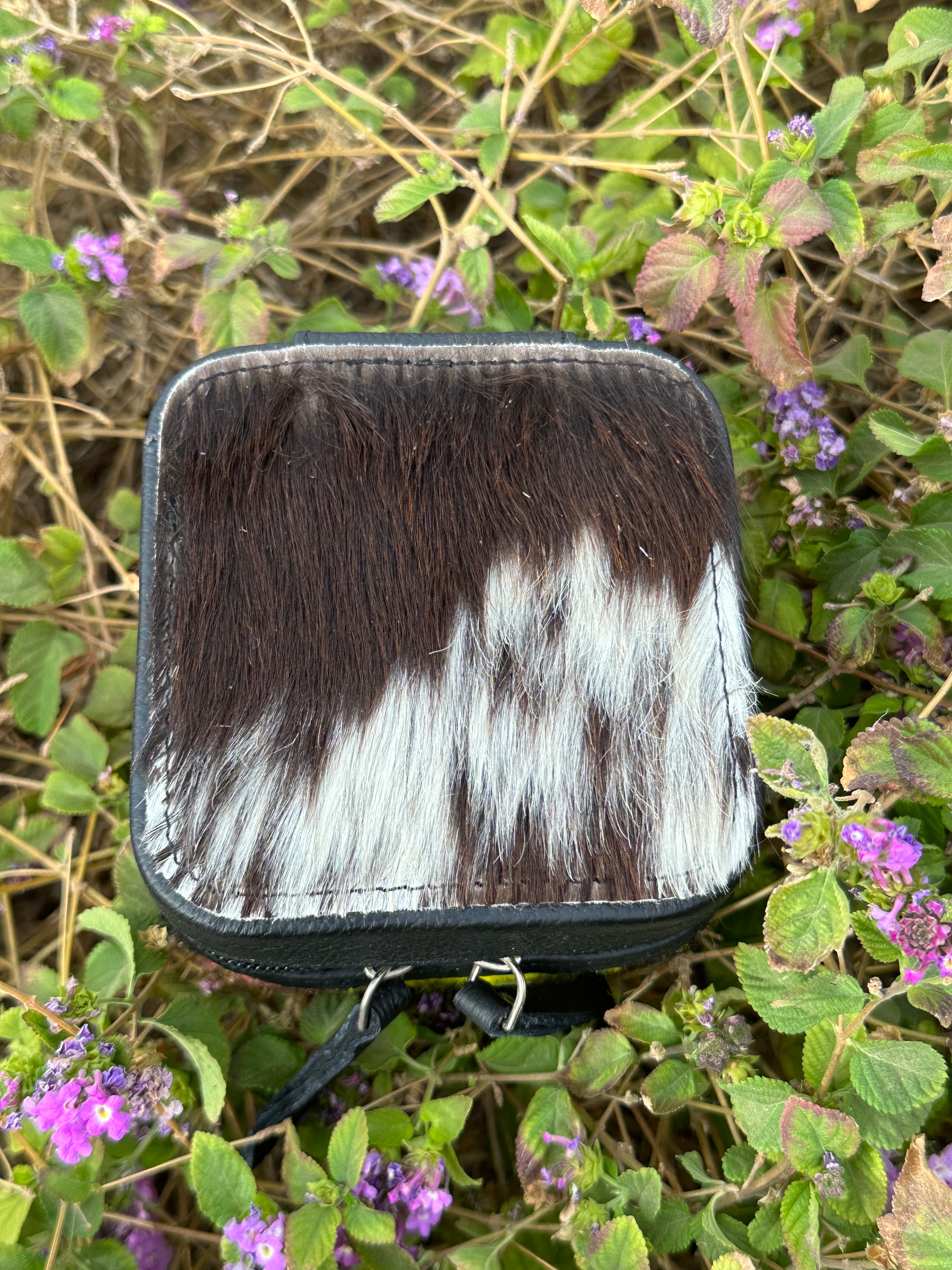 Genuine Leather Cowhide & Saddle Bag Jewelry Box